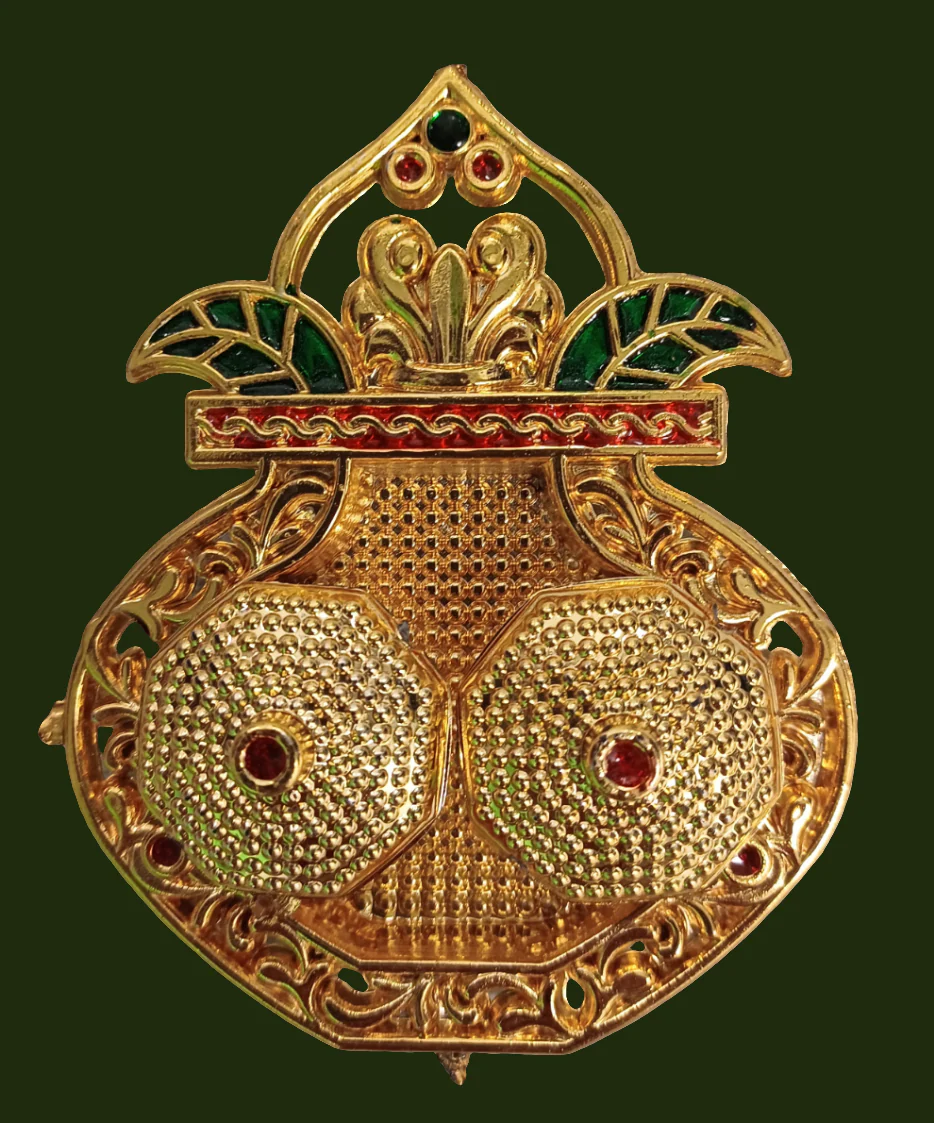 Kumkum Bharani With Plate - 1 x 3.5 Inches | Gold Colour Kumkum Box/ Sindoor Pot for Women - Image 14
