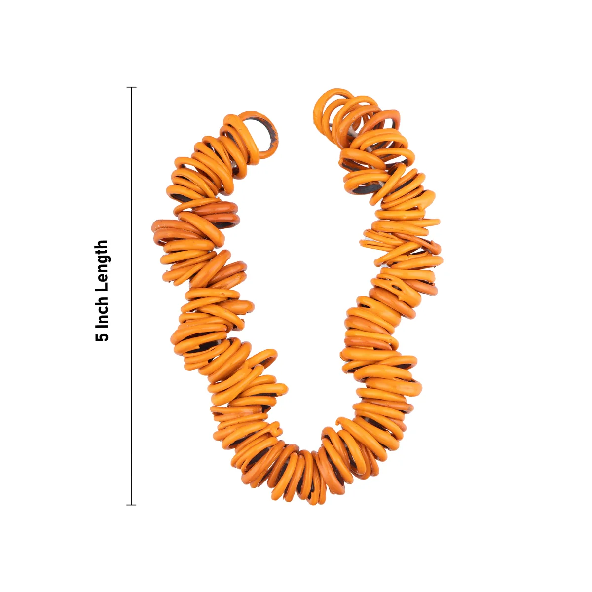 Bangle Hara - 5 Inches | Orange Colour Bangle Mala/ Valaiyal Malai/ Bangle Garland for Deity - Image 2