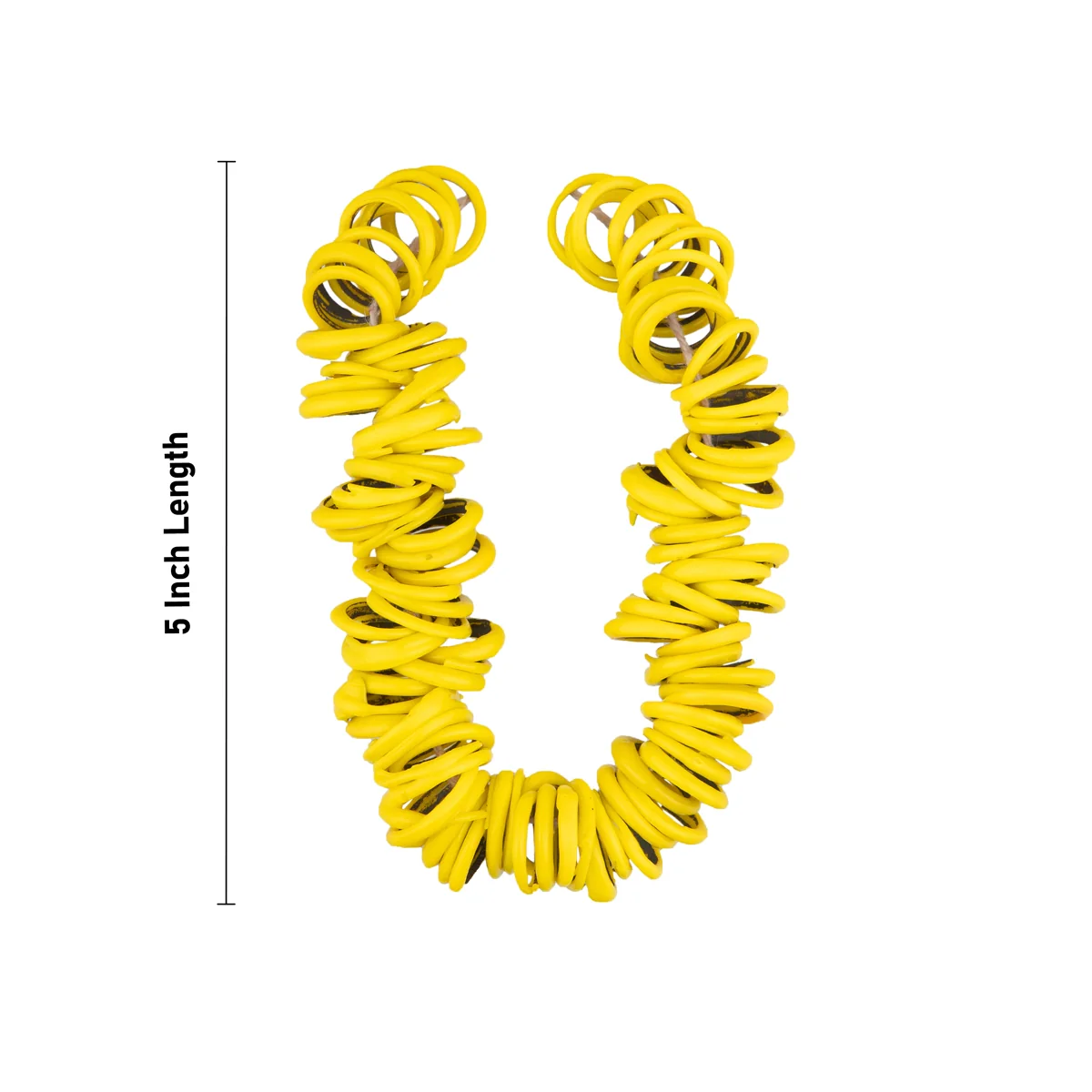 Bangle Hara - 5 Inches | Yellow Colour Bangle Mala/ Valaiyal Malai/ Bangle Garland for Deity - Image 2