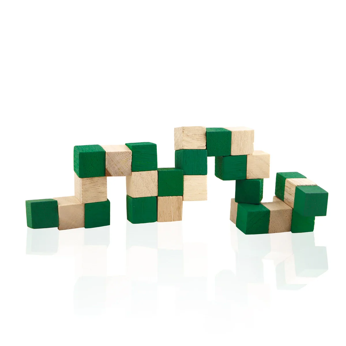 Snake Cube - 2 x 2 Inches | Snake Cube Puzzle/ Wooden Toy for Kids - Image 3