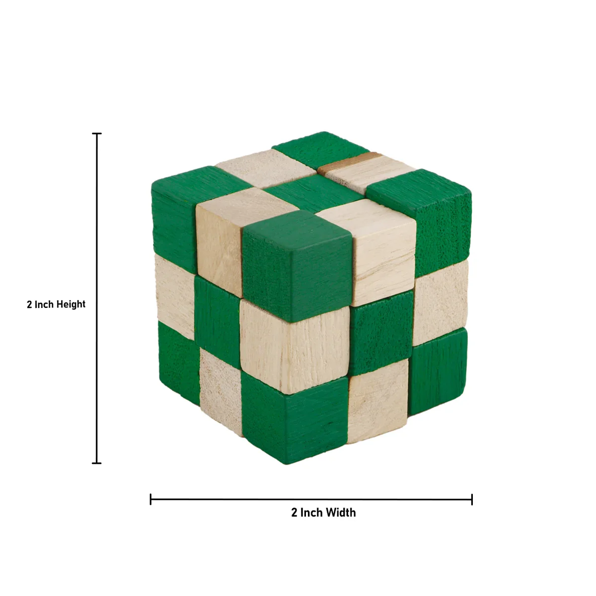 Snake Cube - 2 x 2 Inches | Snake Cube Puzzle/ Wooden Toy for Kids - Image 4