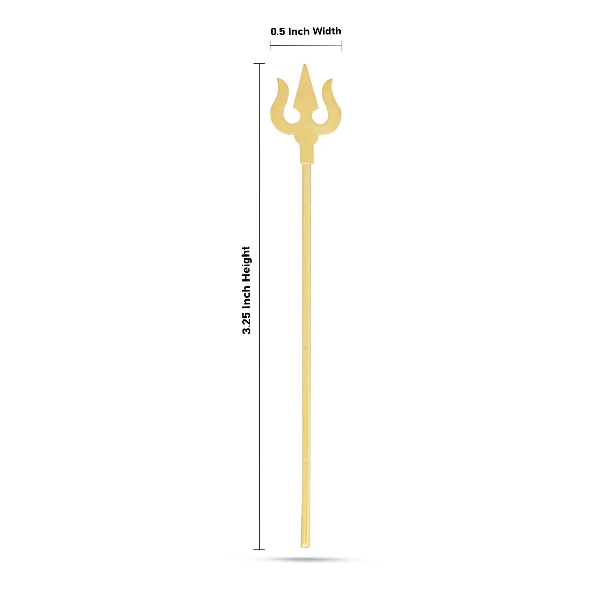 Soolam - 3.25 X 0.5 Inches | Brass Trishul/ Astra/ Divine Weapon For Temple Pooja - Image 3