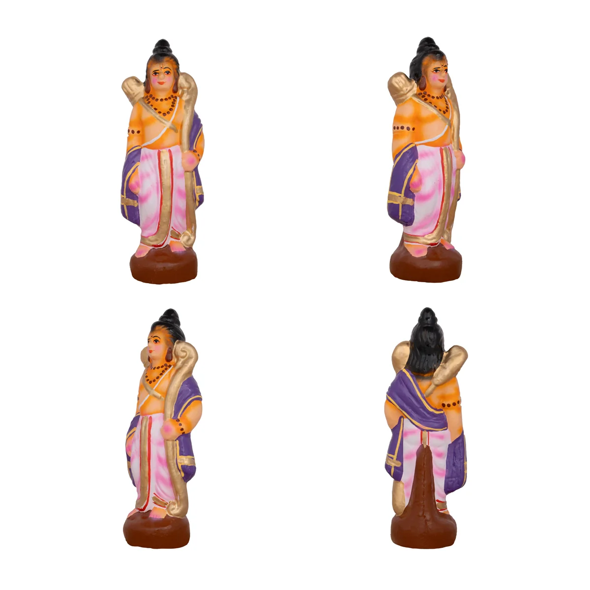 Soorpanagai Clay Golu Bommai Set - 8 x 5 Inches | Giri Golu Doll/ Navaratri Golu Bomma/Gombe/Bommai - Image 5
