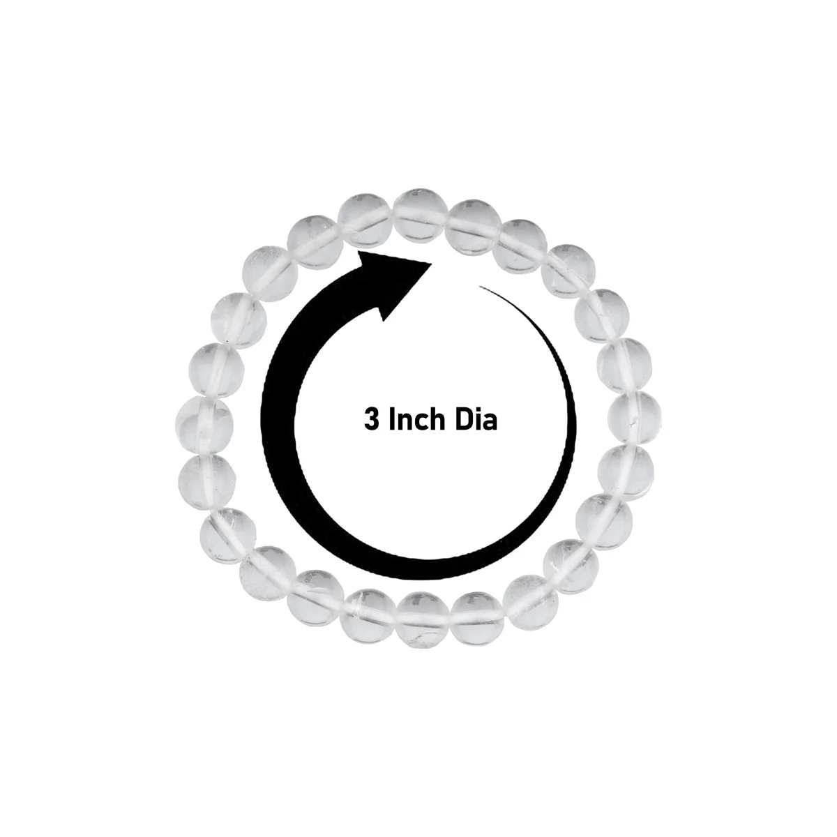 Spatik Bracelet - 3 Inches | Sphatik Stone Hand Band/ Crystal Sphatik Bracelet for Cooling Effect - Image 4