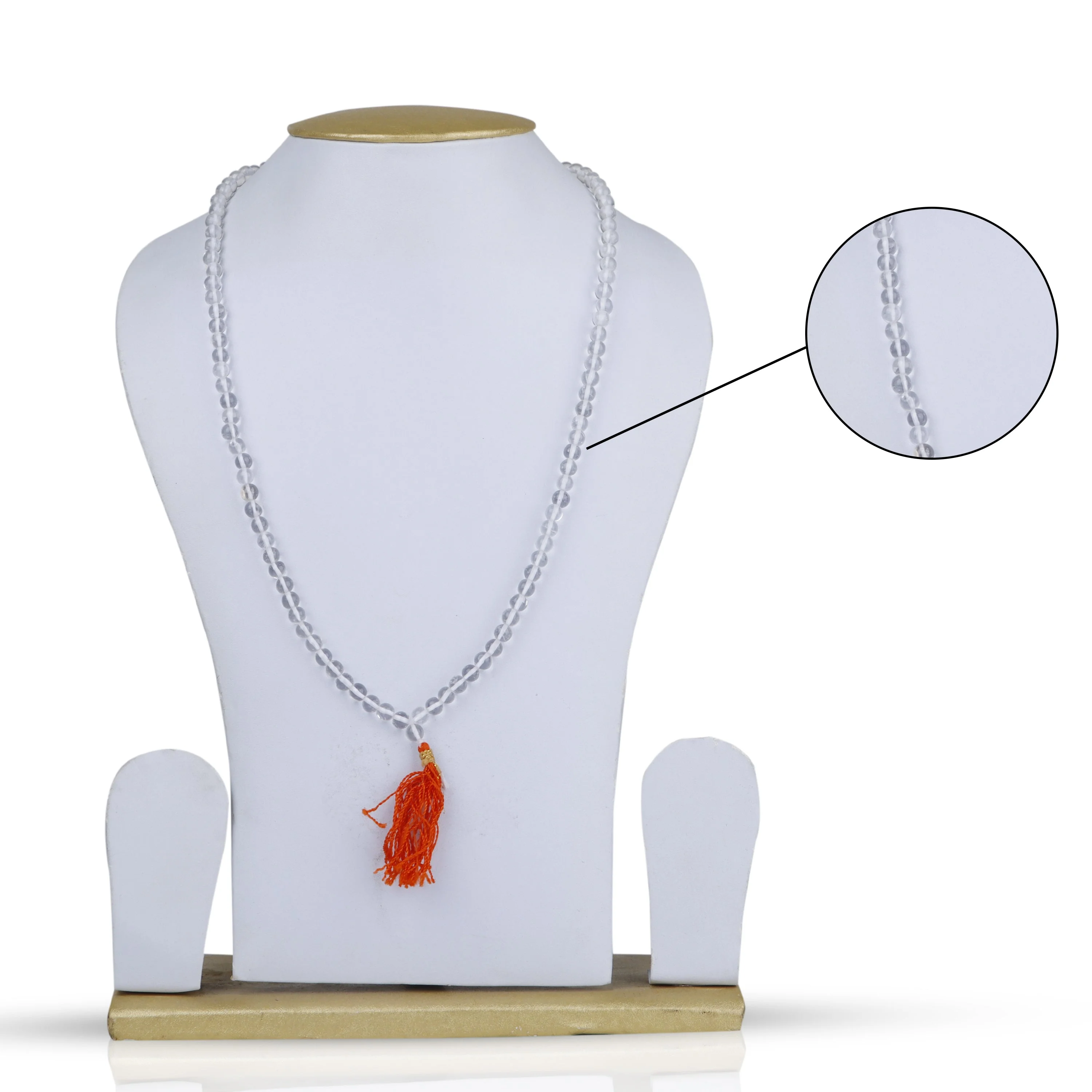 Sphatik Mala With Thread Knot - 12 Inches | 108 Beads Crystal Mala/ Sphatik Japa Mala for Prayer - Image 3