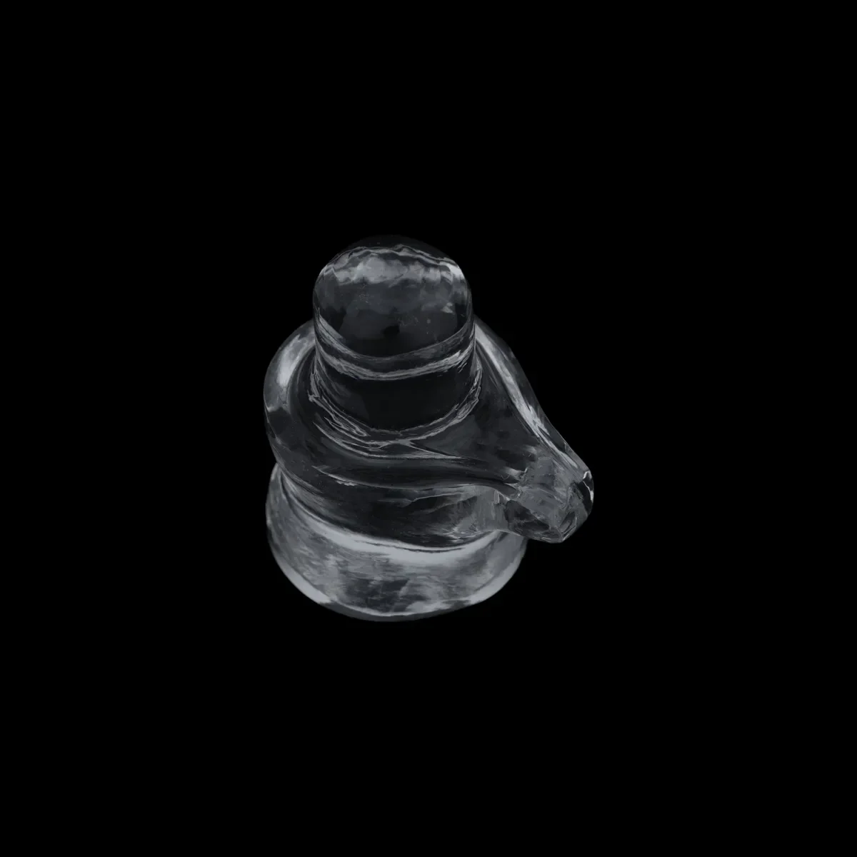 Spatika Lingam - 0.75 X 1 Inch | Sphatika Shiva Lingam/ Spatika Shivling For Pooja And Worship - Image 2
