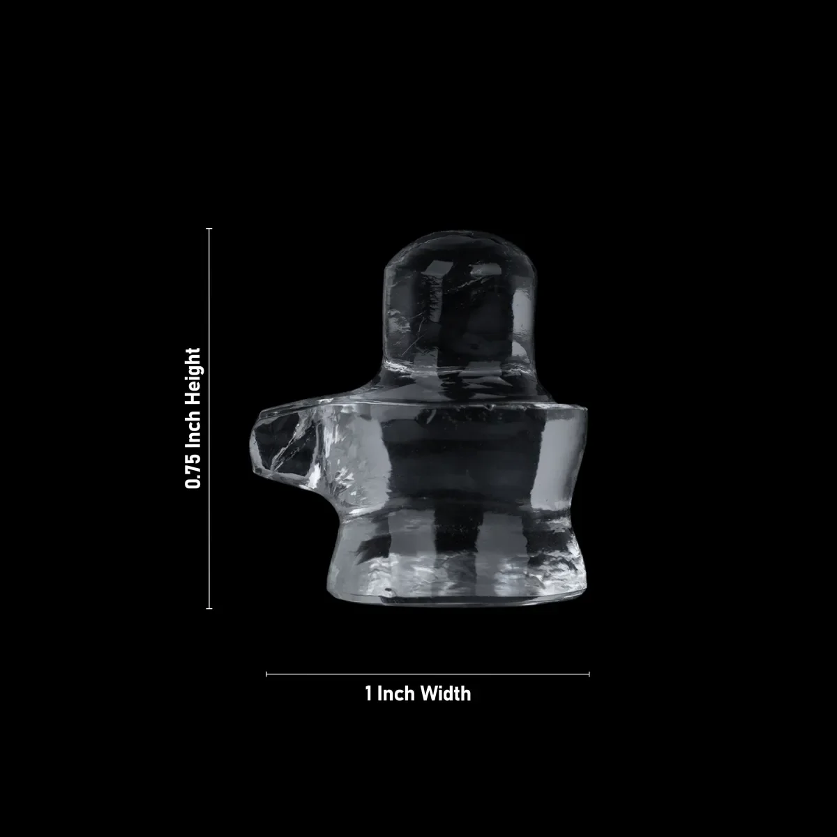 Spatika Lingam - 0.75 X 1 Inch | Sphatika Shiva Lingam/ Spatika Shivling For Pooja And Worship - Image 3