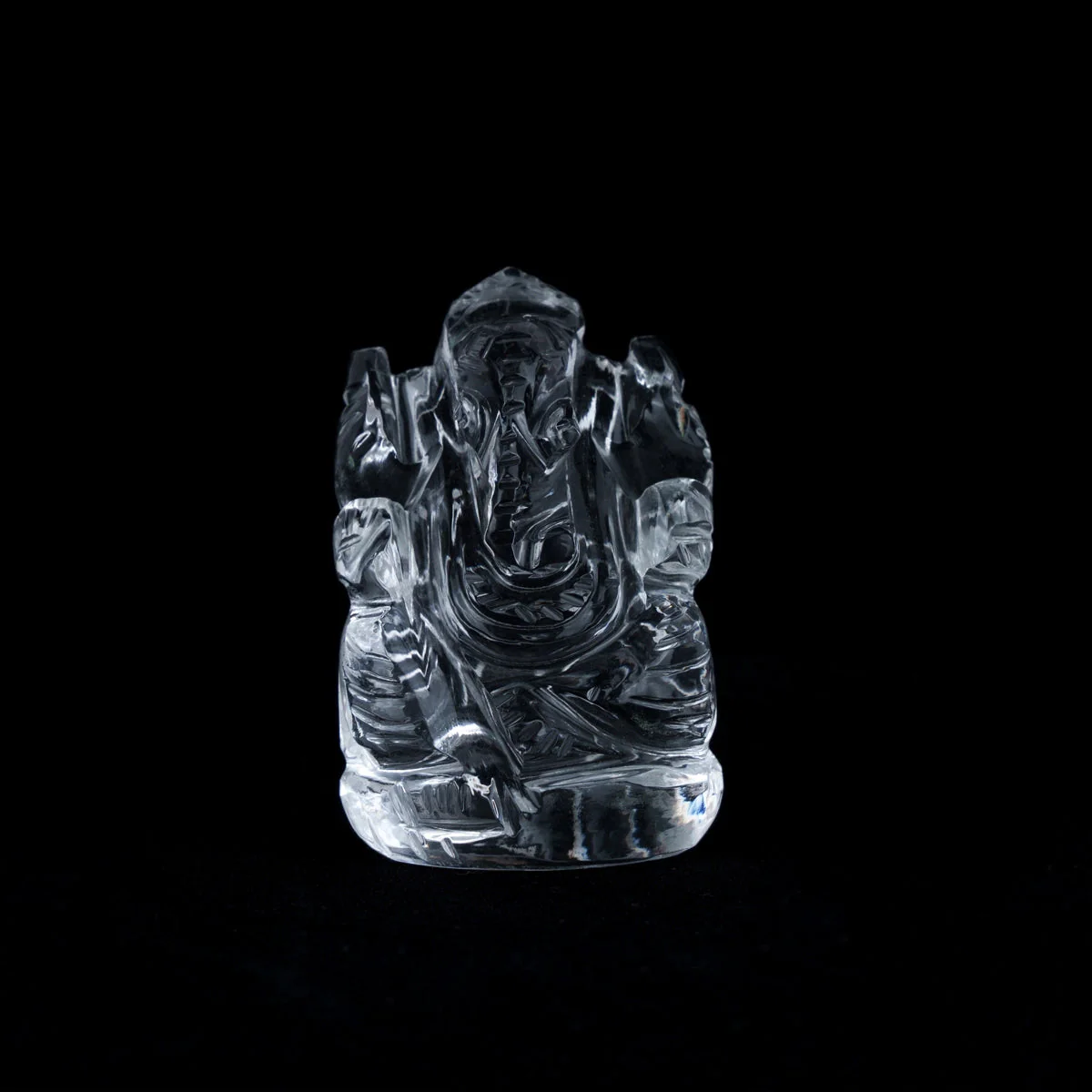 Sphatik Ganapati Idol - 1.5 Inches | Spatika Vinayaka Statue/ Lucky Ganesha Statue for Pooja/ 35 Gms Approx - Image 3