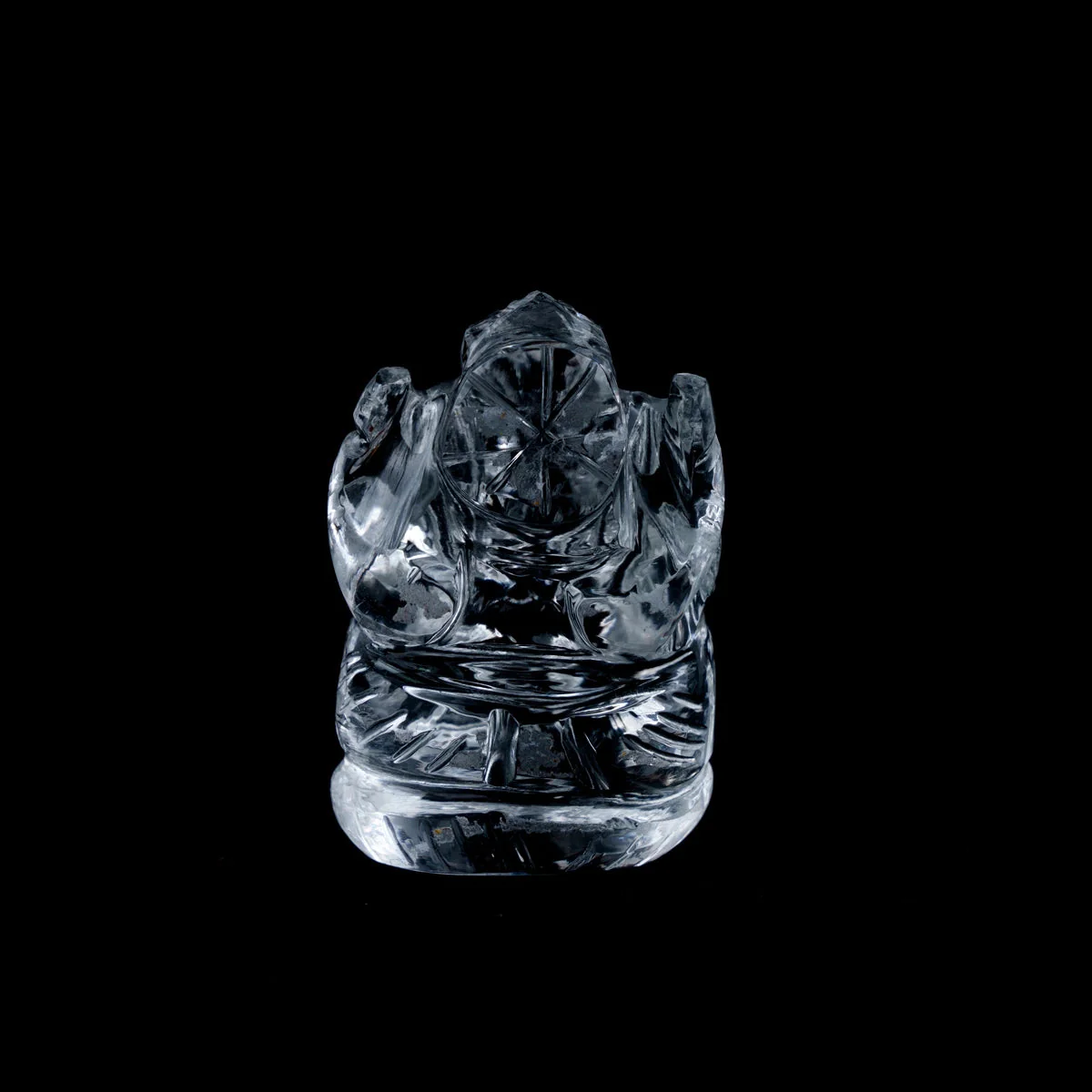 Sphatik Ganapati Idol - 1.5 Inches | Spatika Vinayaka Statue/ Lucky Ganesha Statue for Pooja/ 35 Gms Approx - Image 4