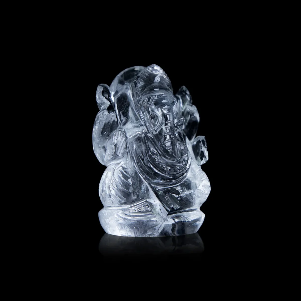 Sphatik Ganesh Murti - 2.5 x 1.75 Inches | Ganpati Murti/ Spatik Vinayaka Statue For Wealth & Prosperity - Image 2