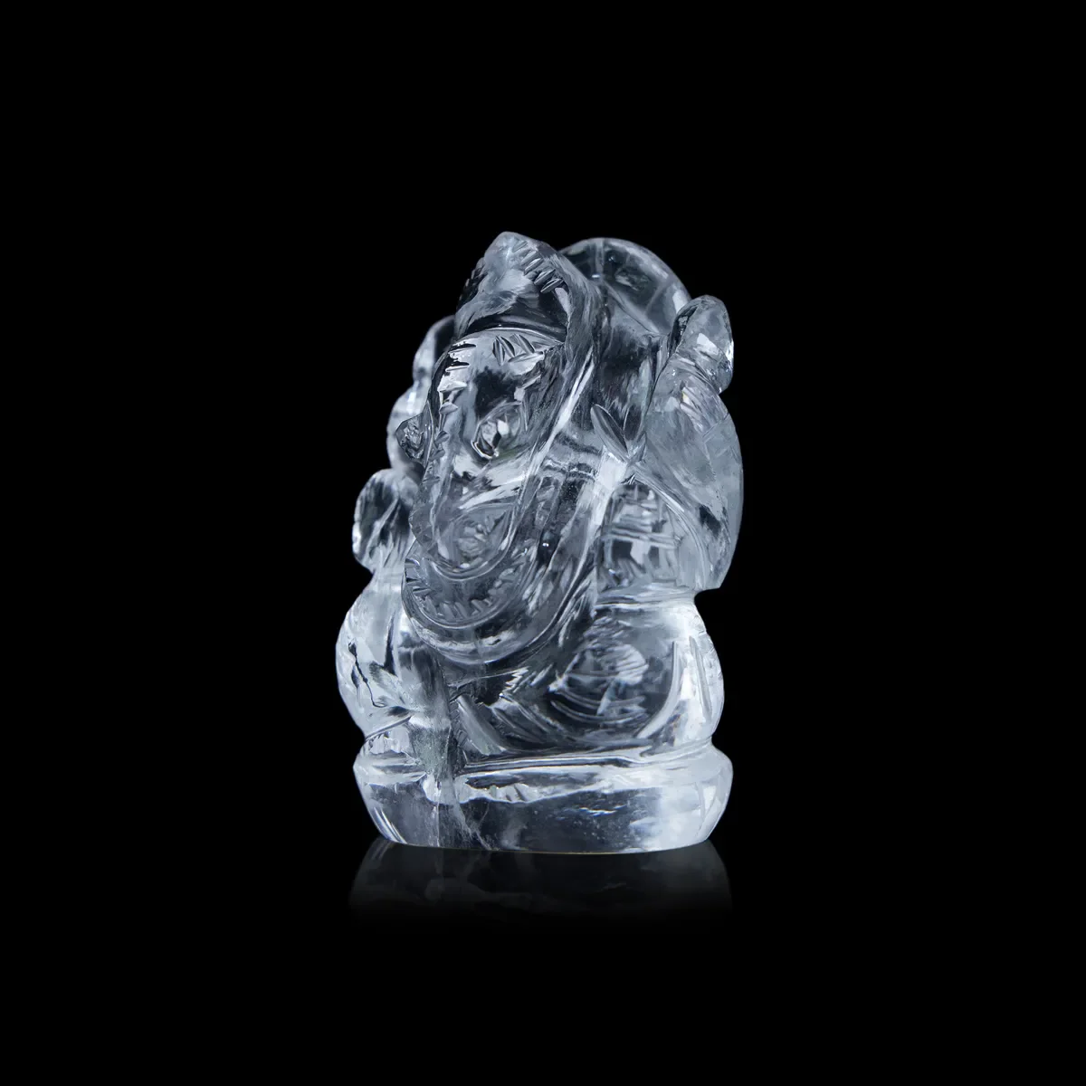 Sphatik Ganesh Murti - 2.5 x 1.75 Inches | Ganpati Murti/ Spatik Vinayaka Statue For Wealth & Prosperity - Image 3