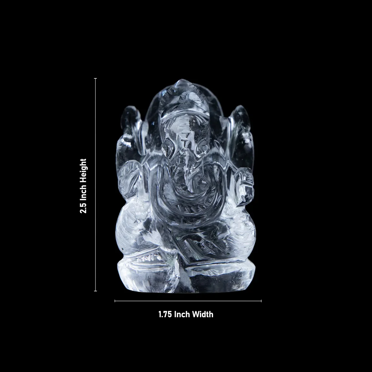 Sphatik Ganesh Murti - 2.5 x 1.75 Inches | Ganpati Murti/ Spatik Vinayaka Statue For Wealth & Prosperity - Image 4