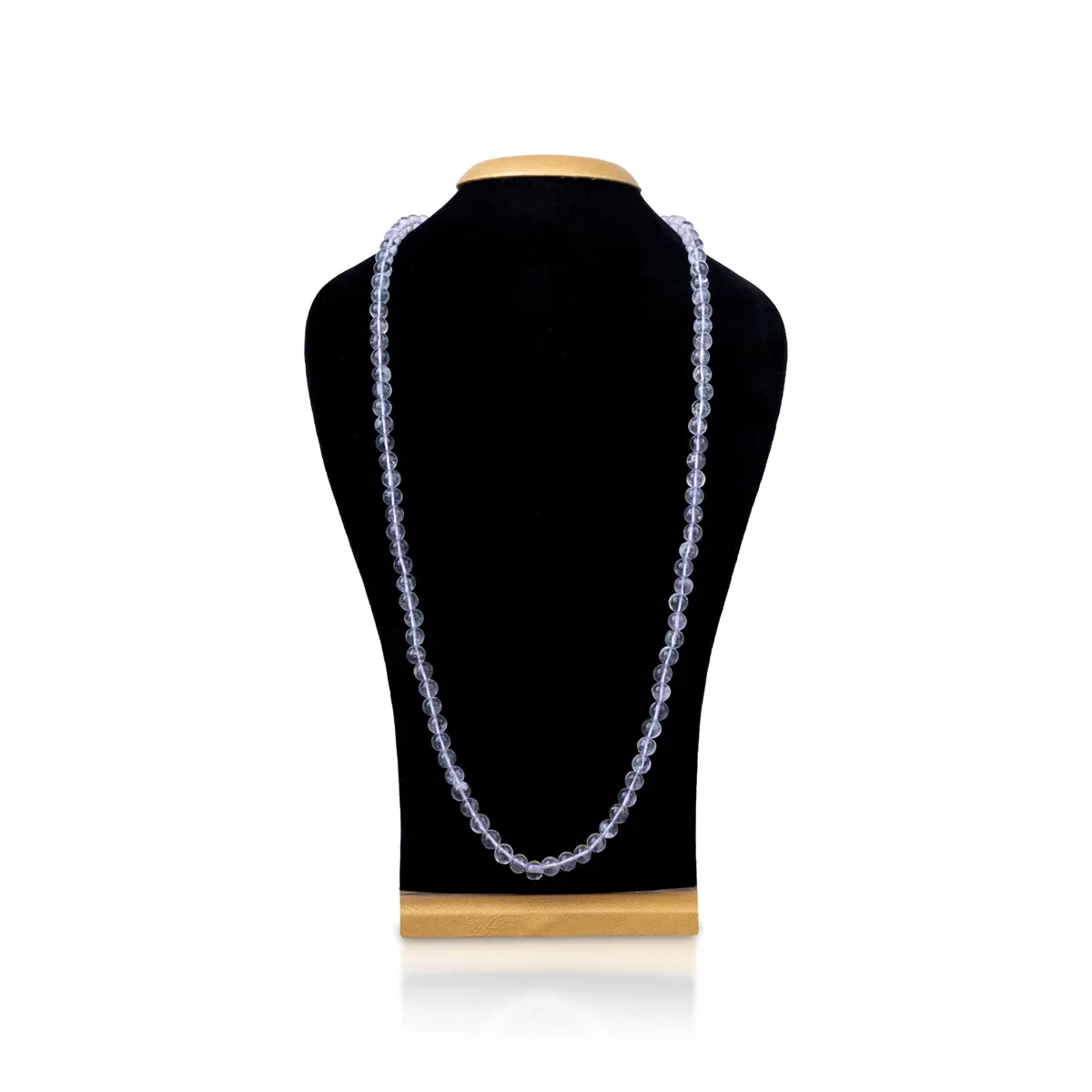 Sphatik Japa Mala - 23 Inches | 108 Beads / Clear Quartz Beads Mala / Prayer Mala For Chanting & Spiritual Use