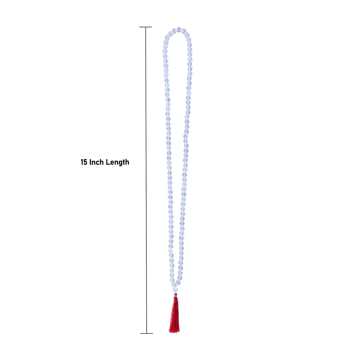 Sphatik Mala - 15 Inches | Diamond Cutting Crystal Mala/ 108 Beads Spatik Mala for Men & Women - Image 3