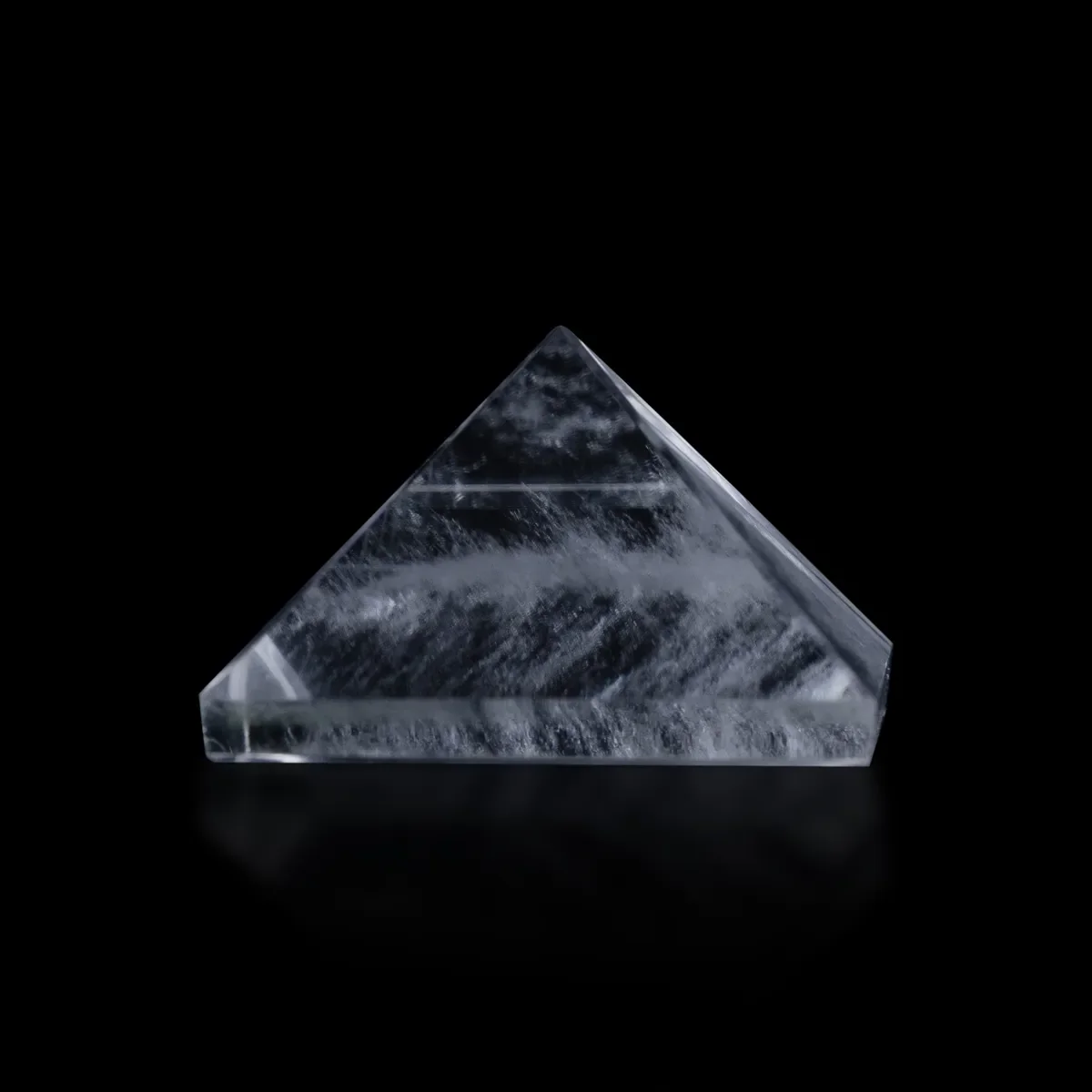 Sphatik Pyramid - 0.75 X 1 Inches | Crystal Stone Pyramid/ Vastu Pyramid for Meditation & Healing