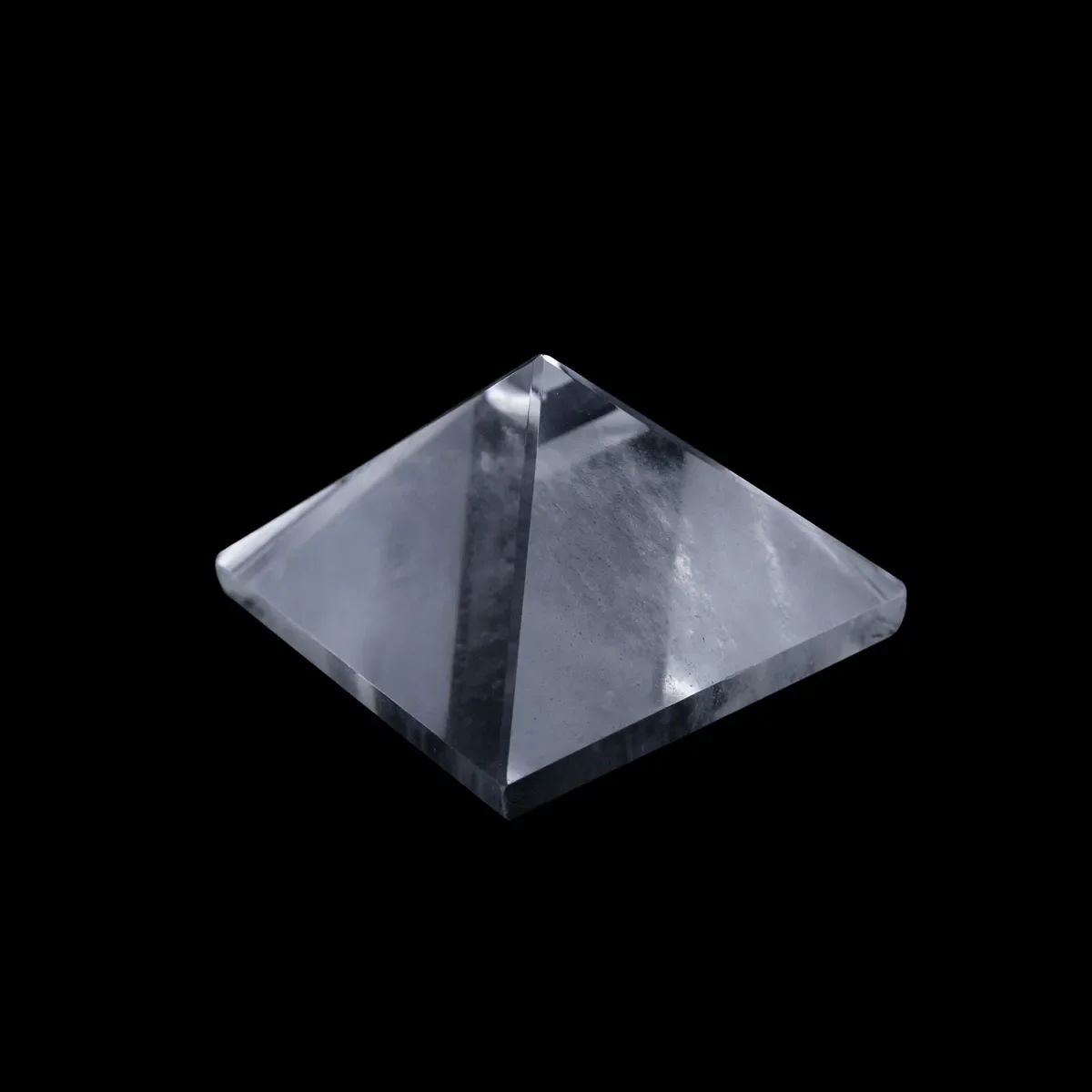 Sphatik Pyramid - 0.75 X 1 Inches | Crystal Stone Pyramid/ Vastu Pyramid for Meditation & Healing - Image 3
