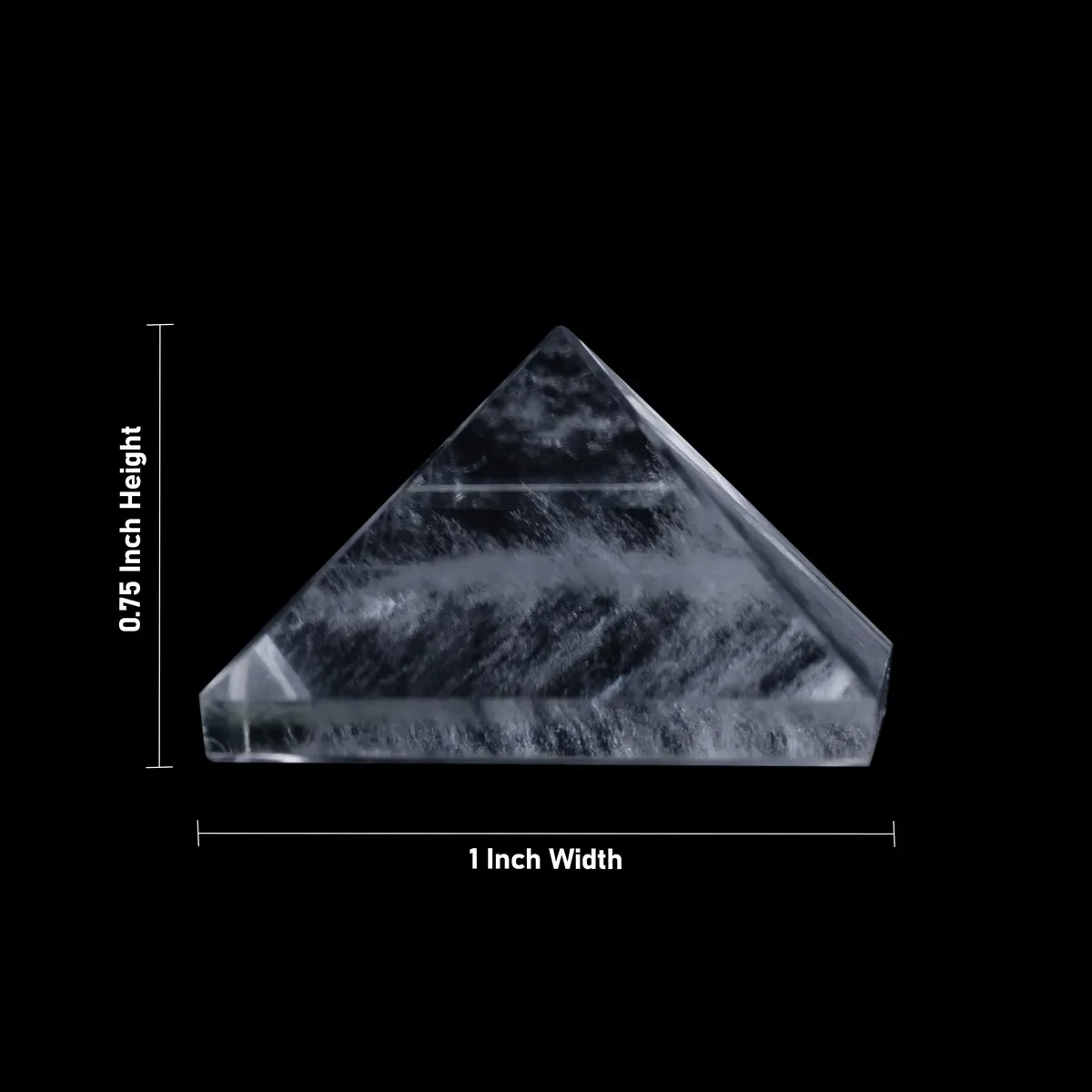 Sphatik Pyramid - 0.75 X 1 Inches | Crystal Stone Pyramid/ Vastu Pyramid for Meditation & Healing - Image 4