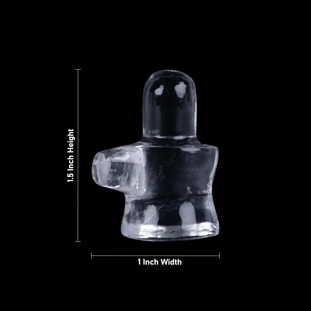 Sphatik Shivling - 1.5 x 1 Inches | Crystal Shiva Lingam Idol/ Spatika Shivaling for Pooja - Image 2