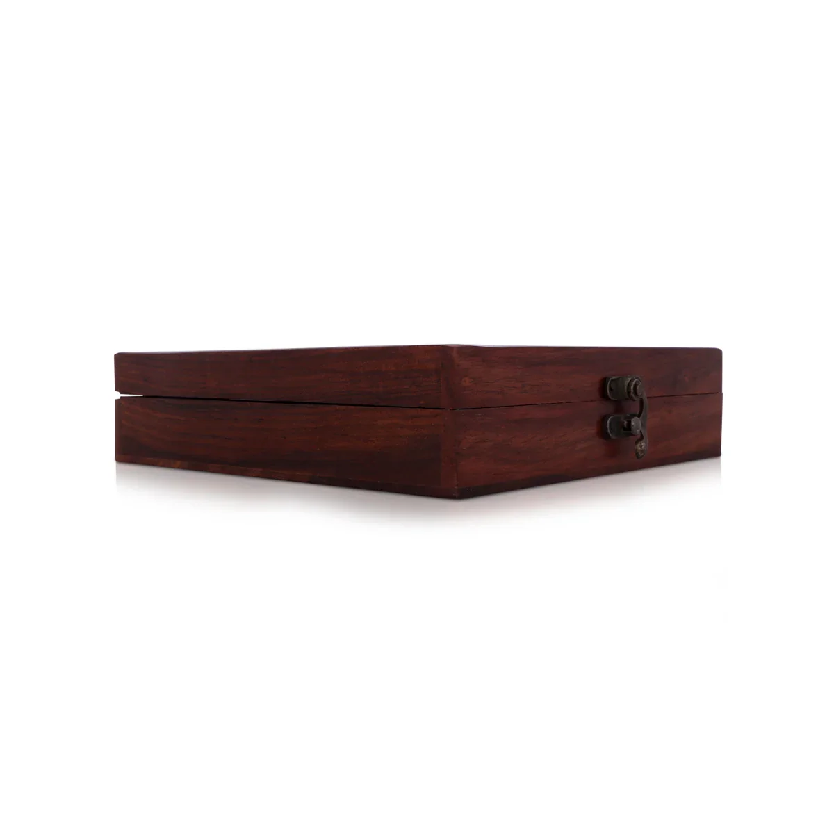 Spice Box With Spoon - 2 x 8 Inches | Wooden Box/ Masala Dabba with Spoon/ Glass Storage Box for Home - Image 3