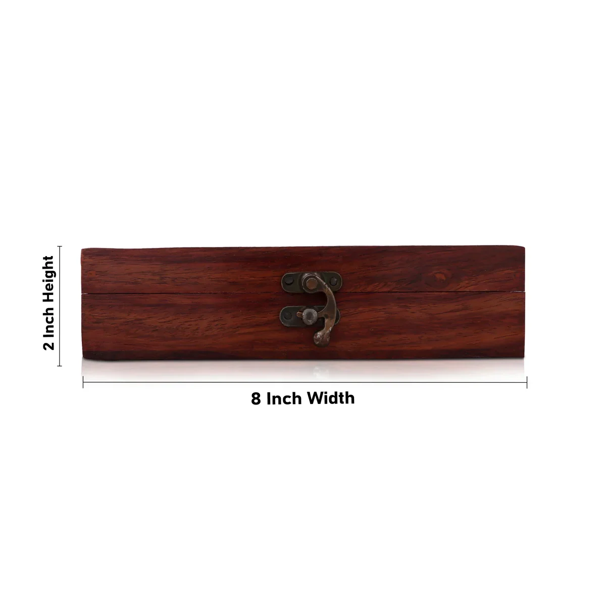 Spice Box With Spoon - 2 x 8 Inches | Wooden Box/ Masala Dabba with Spoon/ Glass Storage Box for Home - Image 6