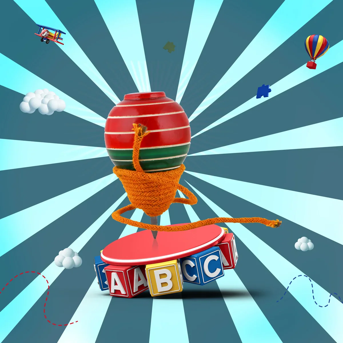 Spinning Top - 3.5 Inches | Spinner Top Toy/ Wooden Toy for Kids - Image 6