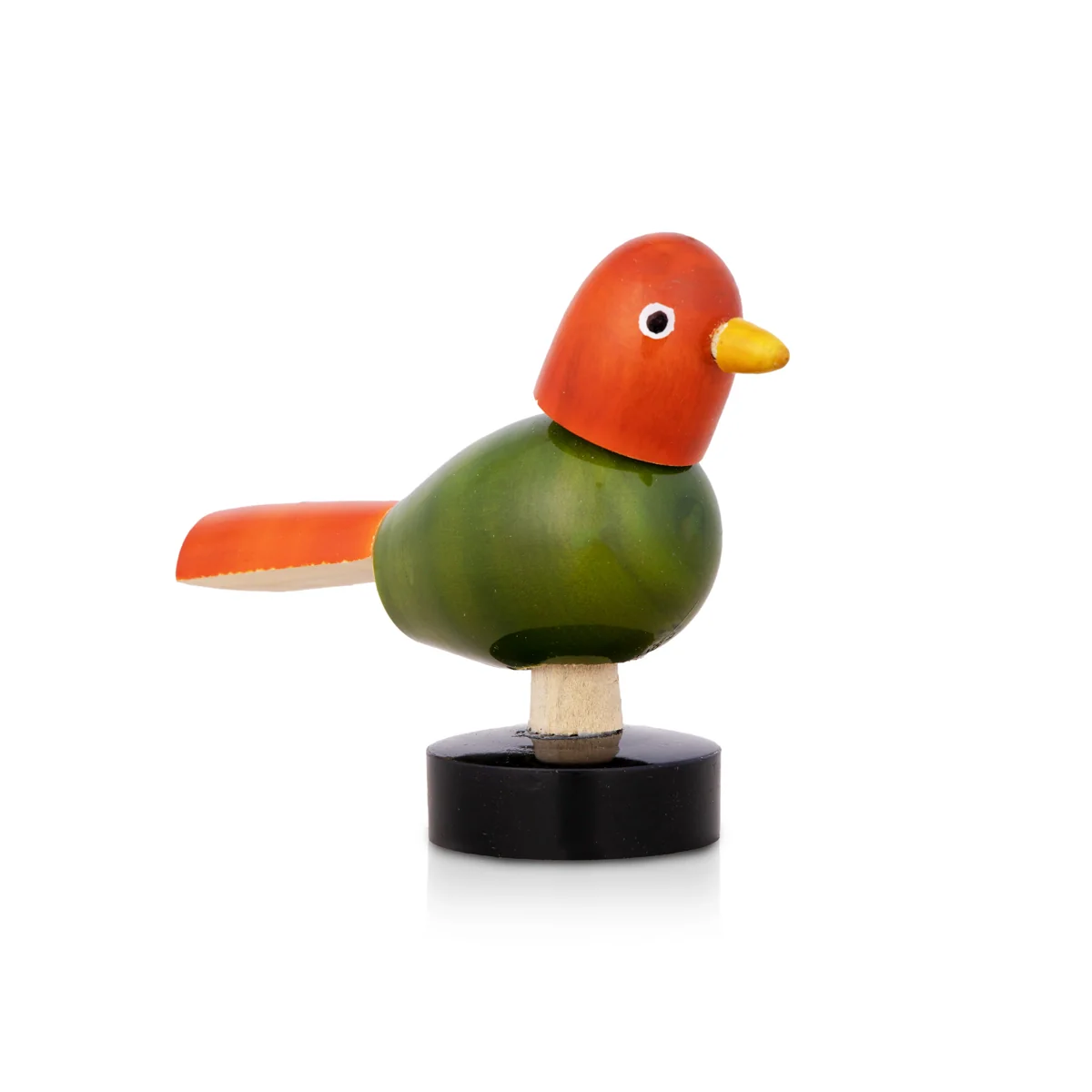 Spring Bird - 2 X 1.5 Inches | Wooden Statue/ Wood Sculpture For Car Dashboard And Table Decor - Image 5
