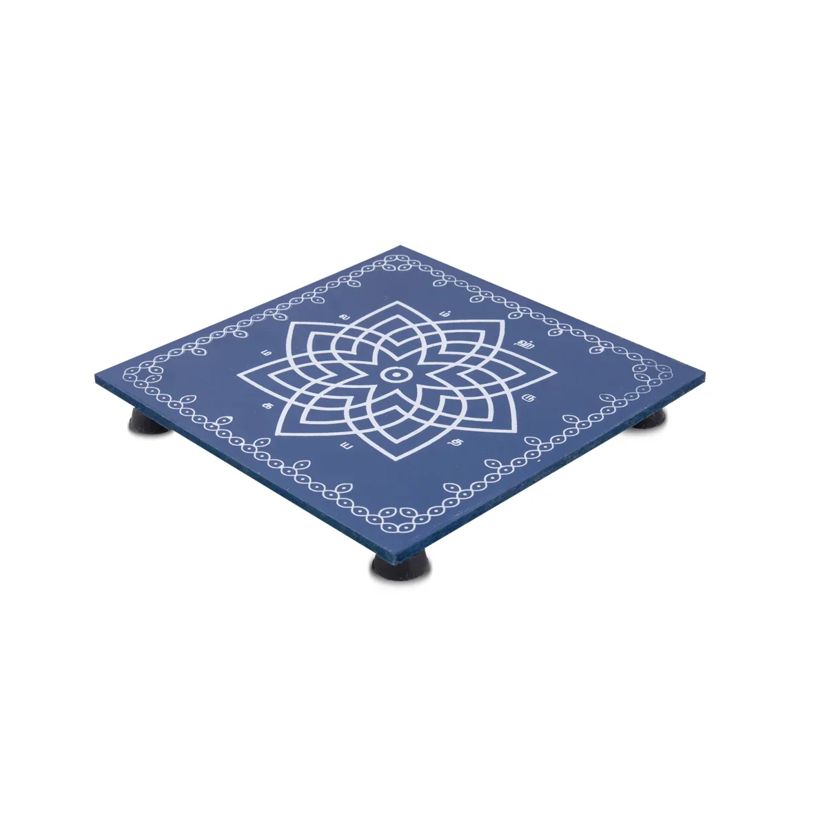 Square Manai with Bush Leg - 1.5 x 6 Inches | Chowki/ Wooden Bajot/ Aasan for Pooja - Image 13