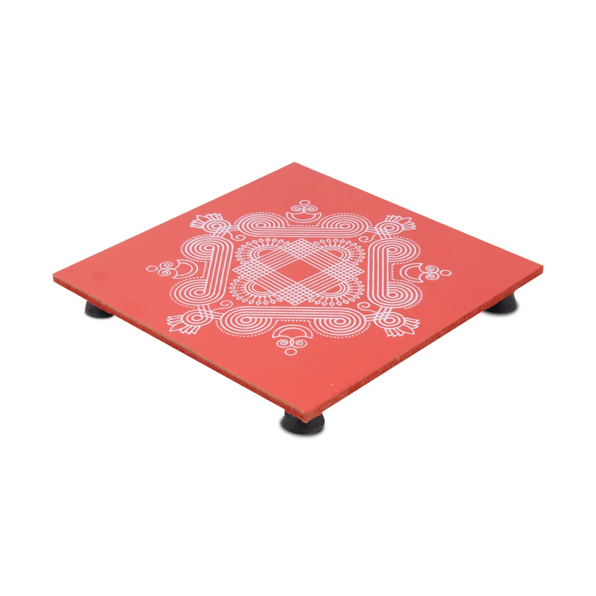 Square Manai with Bush Leg - 1.5 x 6 Inches | Chowki/ Wooden Bajot/ Aasan for Pooja - Image 14