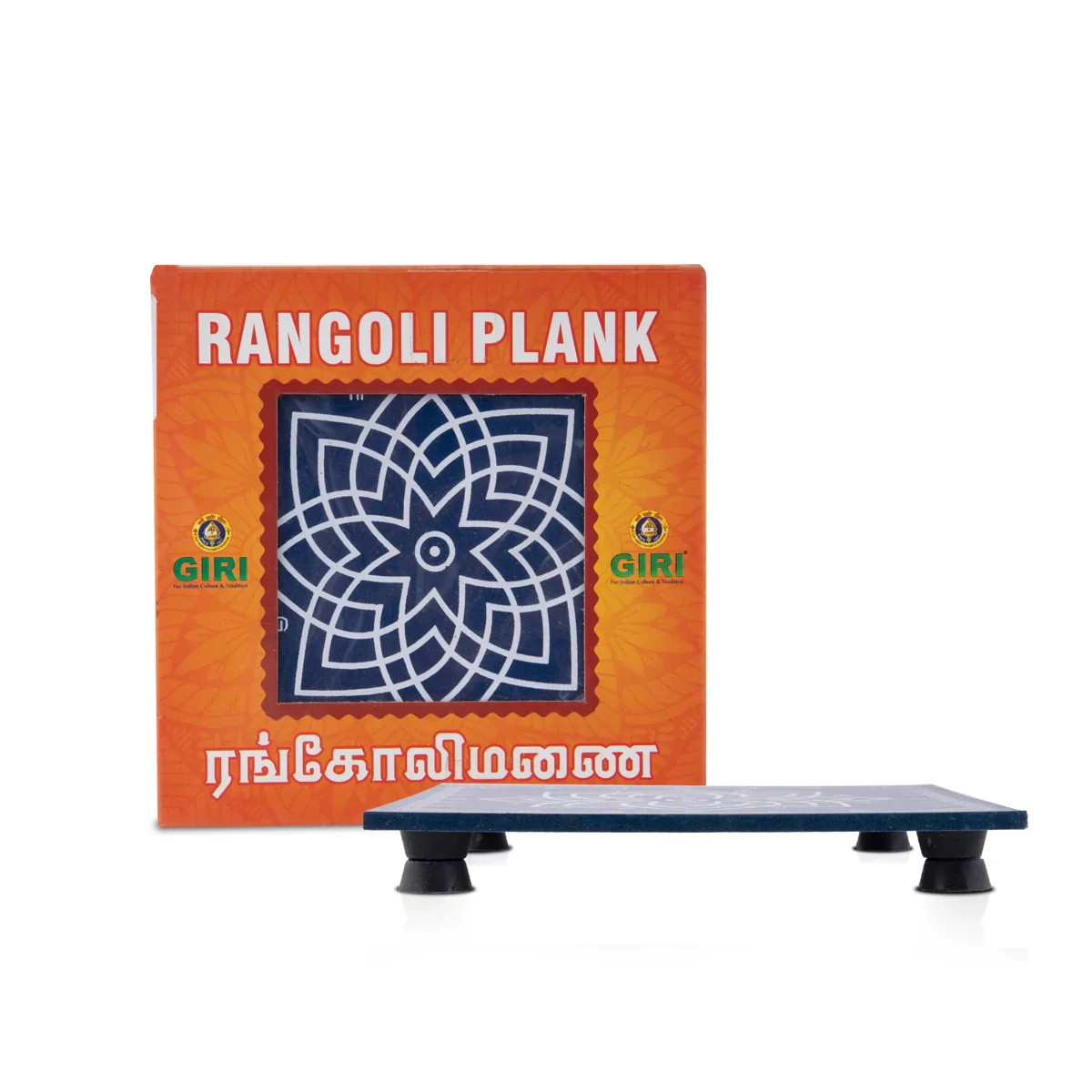 Square Manai with Bush Leg - 1.5 x 6 Inches | Chowki/ Wooden Bajot/ Aasan for Pooja - Image 2