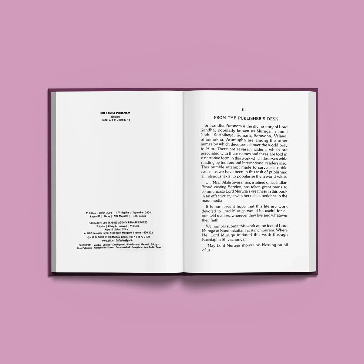 Sri Kanda Puranam - English | by Dr. Akila Sivaraman/ Purana Book/ Hindu Spiritual Book - Image 4