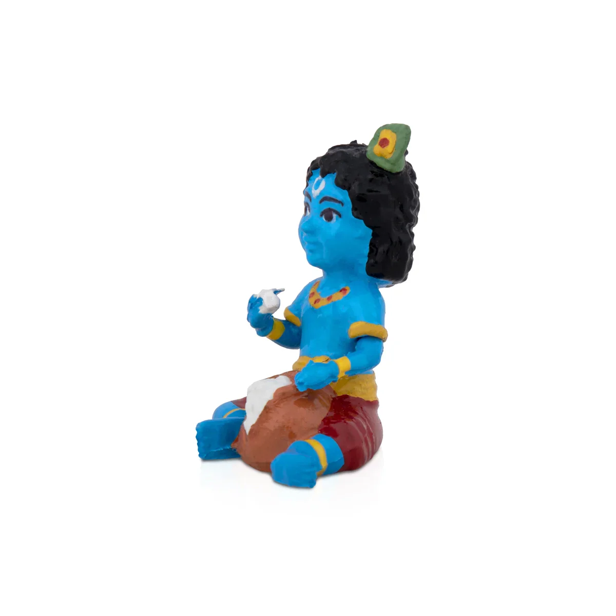 Sri Krishna Idol - 2 x 1.5 Inches | Plastic Kannan Statue for Pooja - Image 2