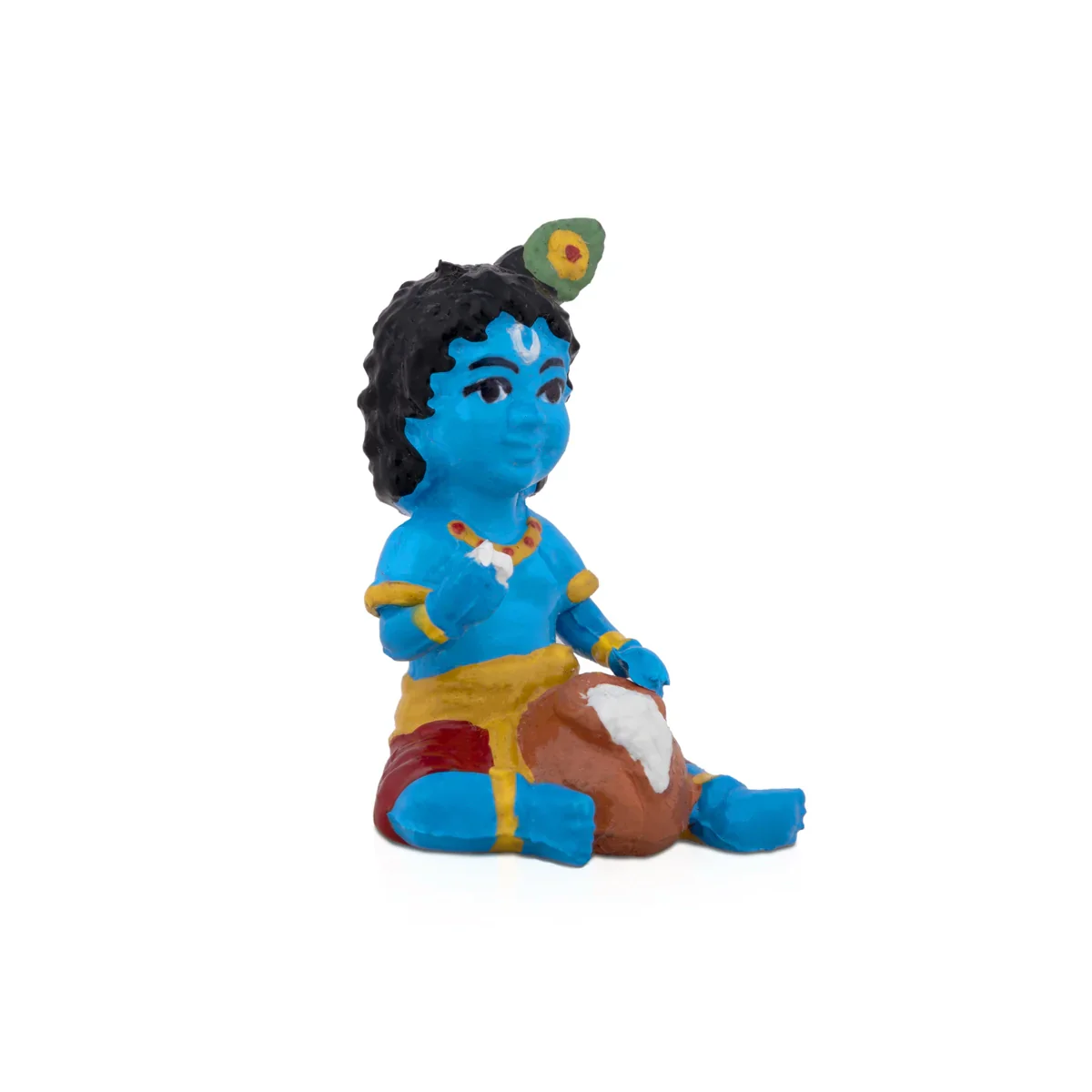 Sri Krishna Idol - 2 x 1.5 Inches | Plastic Kannan Statue for Pooja - Image 3