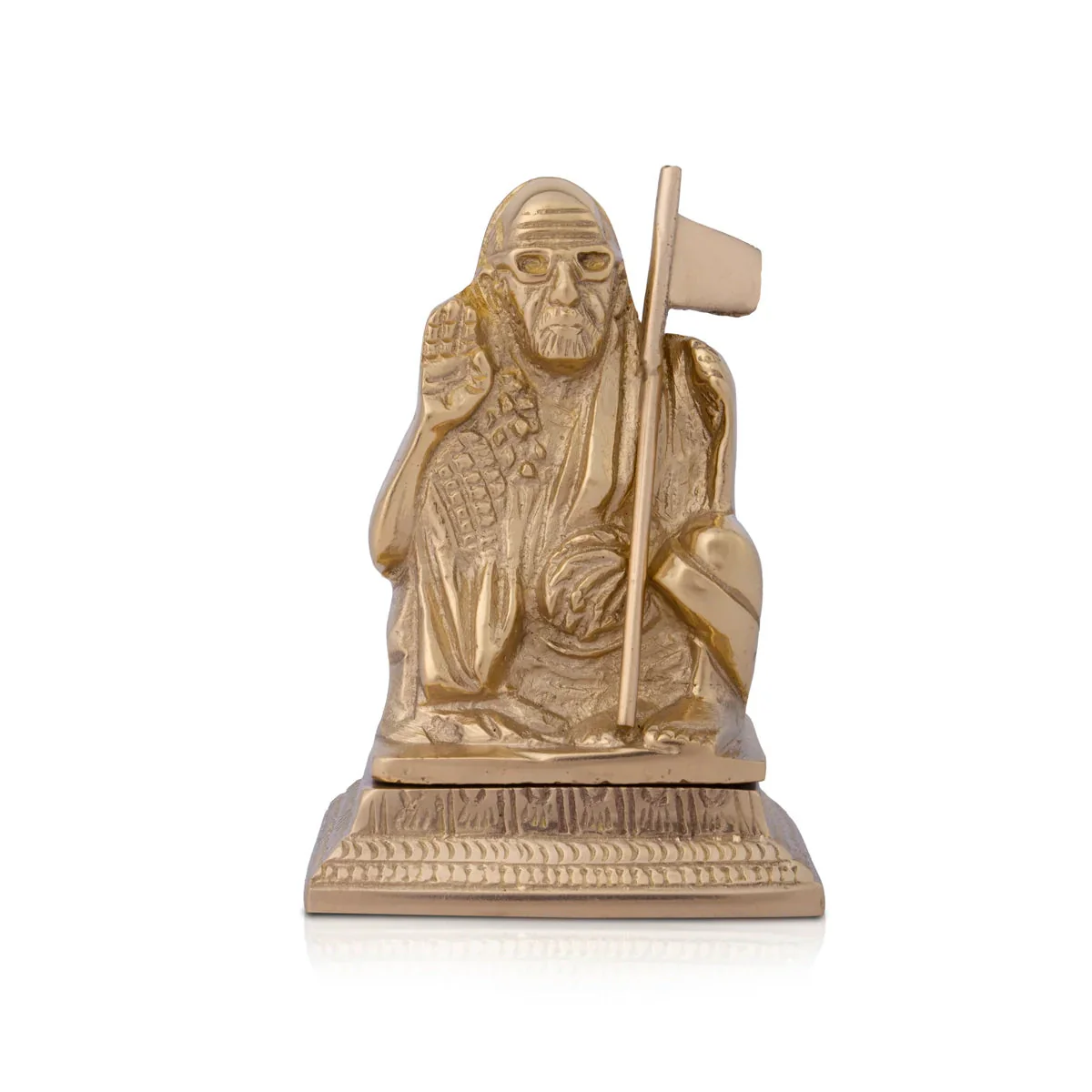 Maha Periyaval Statue - 4.5 x 5.5 Inches | Adi Shankarar Idol/ Brass Idol for Home - Image 2