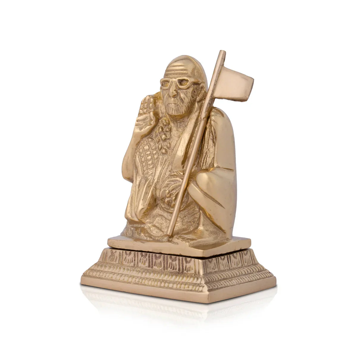 Maha Periyaval Statue - 4.5 x 5.5 Inches | Adi Shankarar Idol/ Brass Idol for Home - Image 3