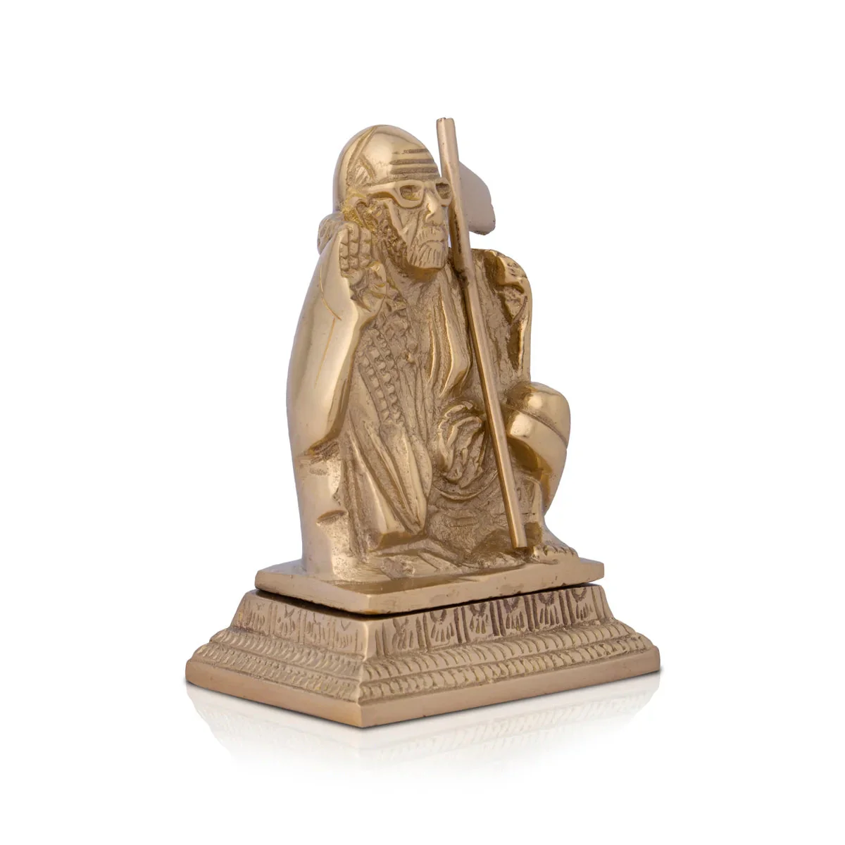 Maha Periyaval Statue - 4.5 x 5.5 Inches | Adi Shankarar Idol/ Brass Idol for Home - Image 4