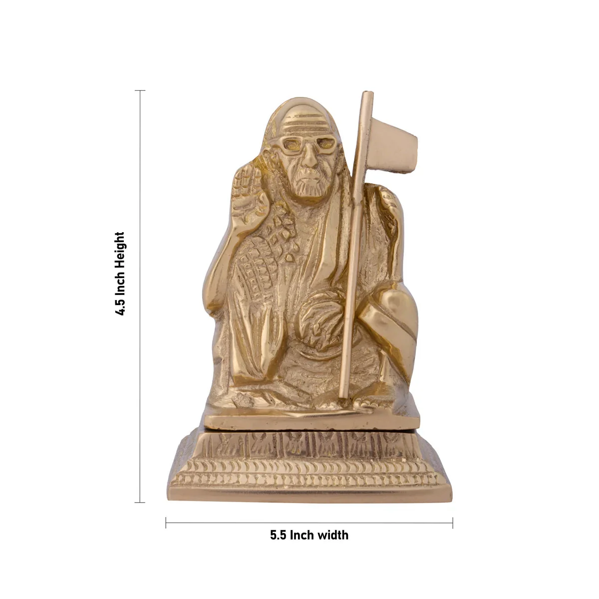 Maha Periyaval Statue - 4.5 x 5.5 Inches | Adi Shankarar Idol/ Brass Idol for Home - Image 5