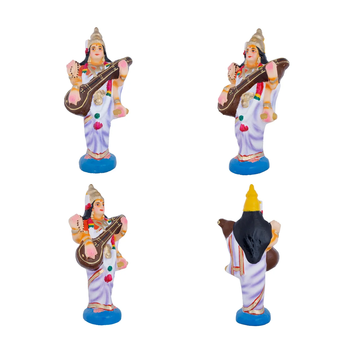 Srinivasa Kalyanam Clay Golu Bommai Set - 10 x 3.5 Inches | Giri Golu Doll/ Navaratri Golu Bomma/Gombe/Bommai - Image 6