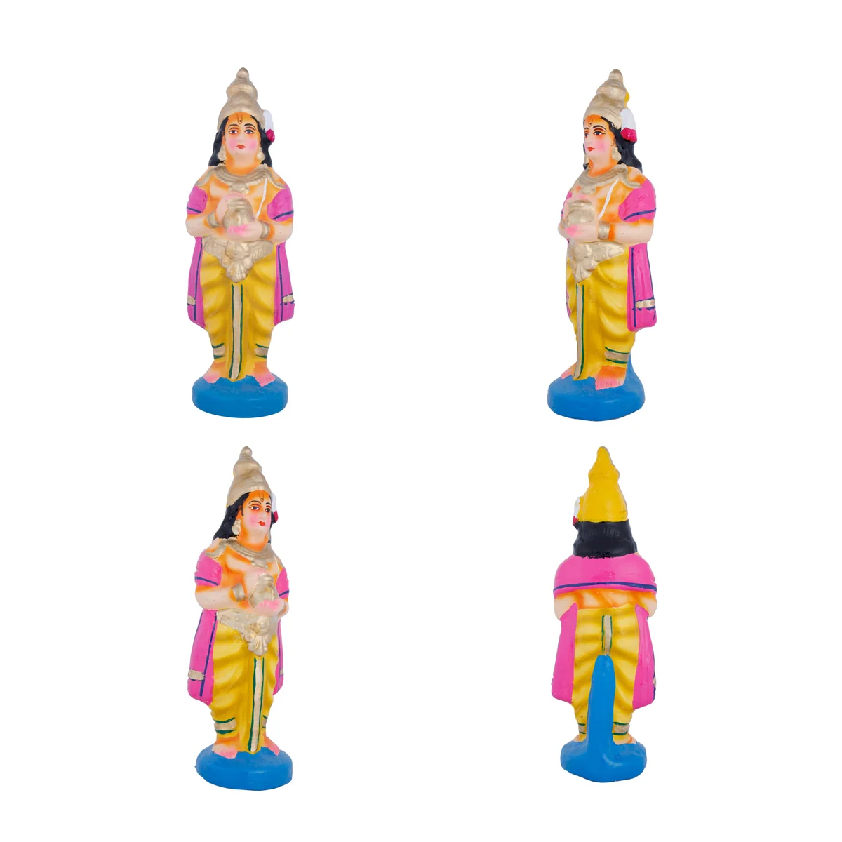 Srinivasa Kalyanam Clay Golu Bommai Set - 10 x 3.5 Inches | Giri Golu Doll/ Navaratri Golu Bomma/Gombe/Bommai - Image 7