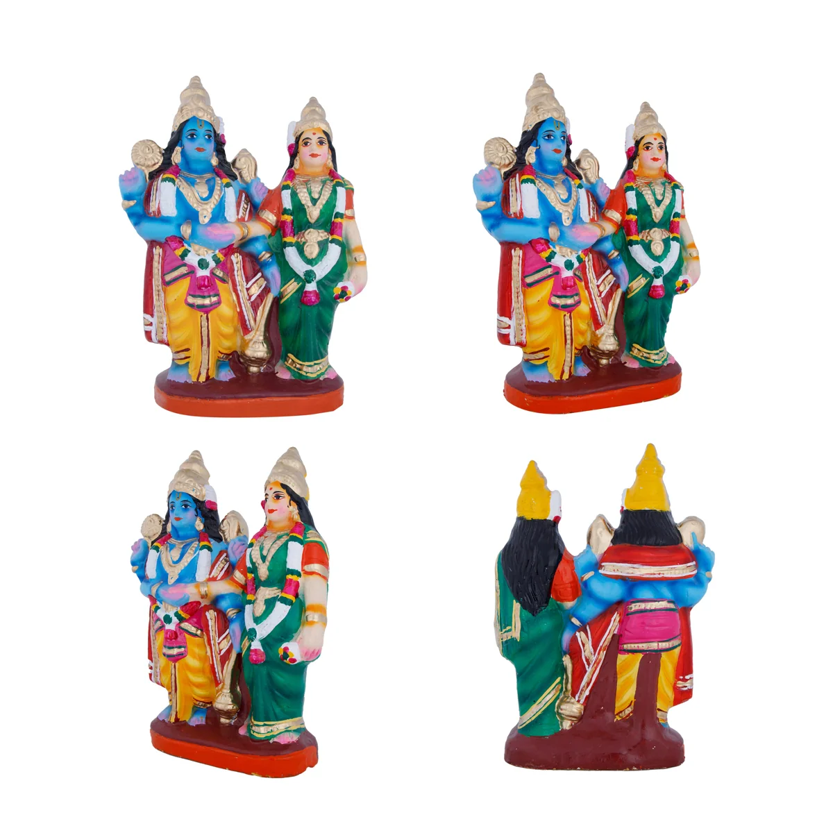Srinivasa Kalyanam Clay Golu Bommai Set - 10 x 3.5 Inches | Giri Golu Doll/ Navaratri Golu Bomma/Gombe/Bommai - Image 9