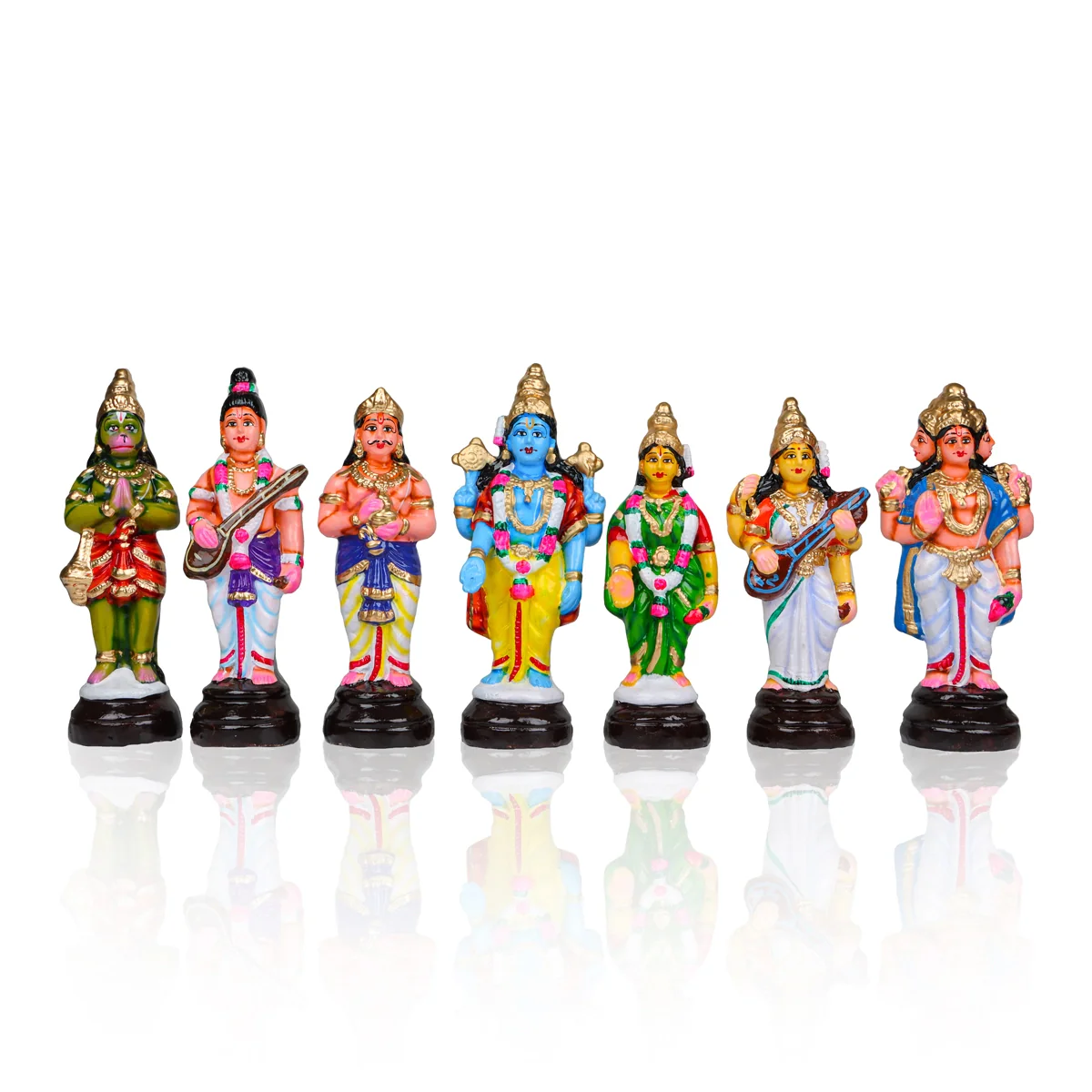 Srinivasa Kalyanam Clay Golu Bommai Set - 10 X 7 Inches | Navaratri Golu Gombe/ Giri Golu Doll/ Navratri Decor - Image 2