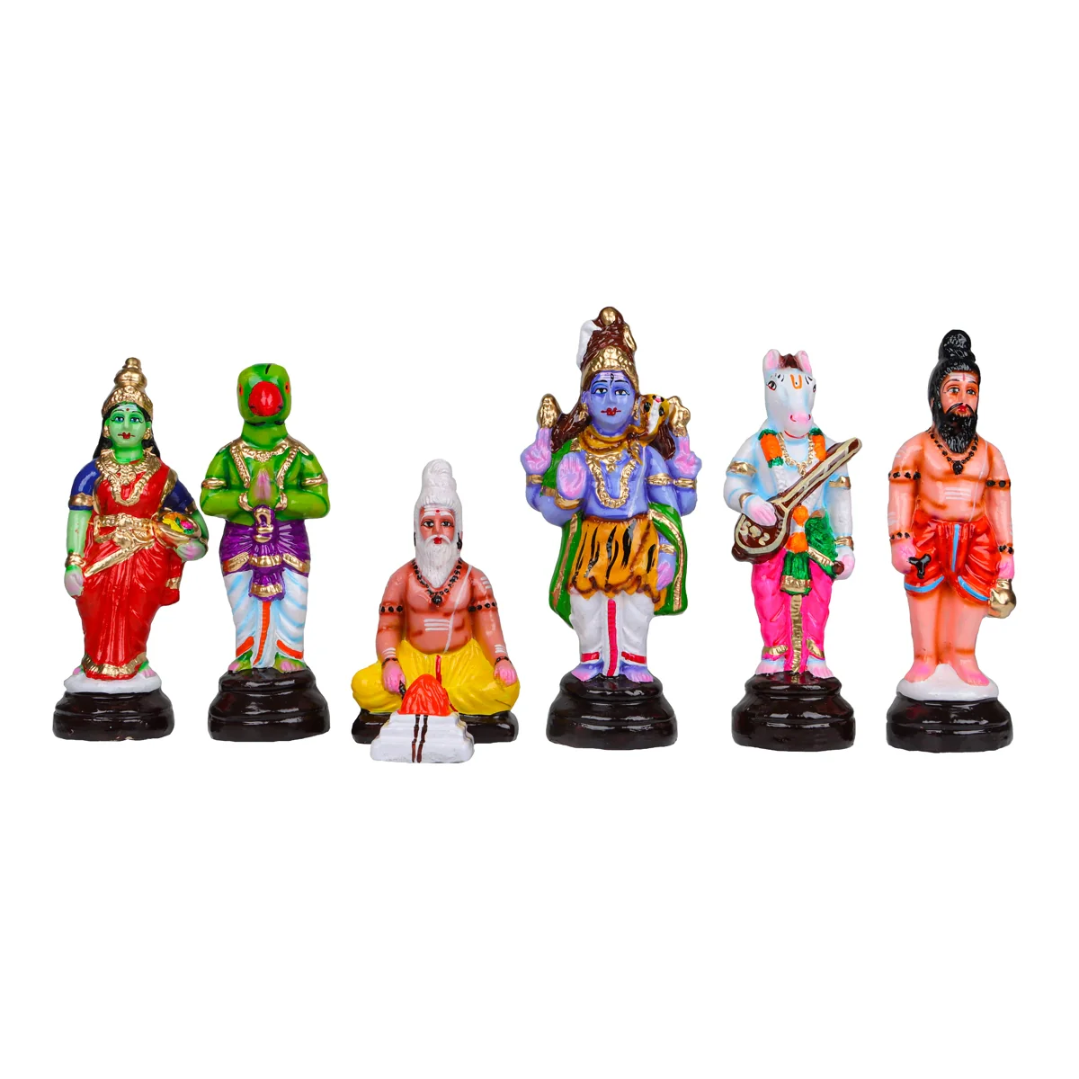 Srinivasa Kalyanam Clay Golu Bommai Set - 10 X 7 Inches | Navaratri Golu Gombe/ Giri Golu Doll/ Navratri Decor - Image 5