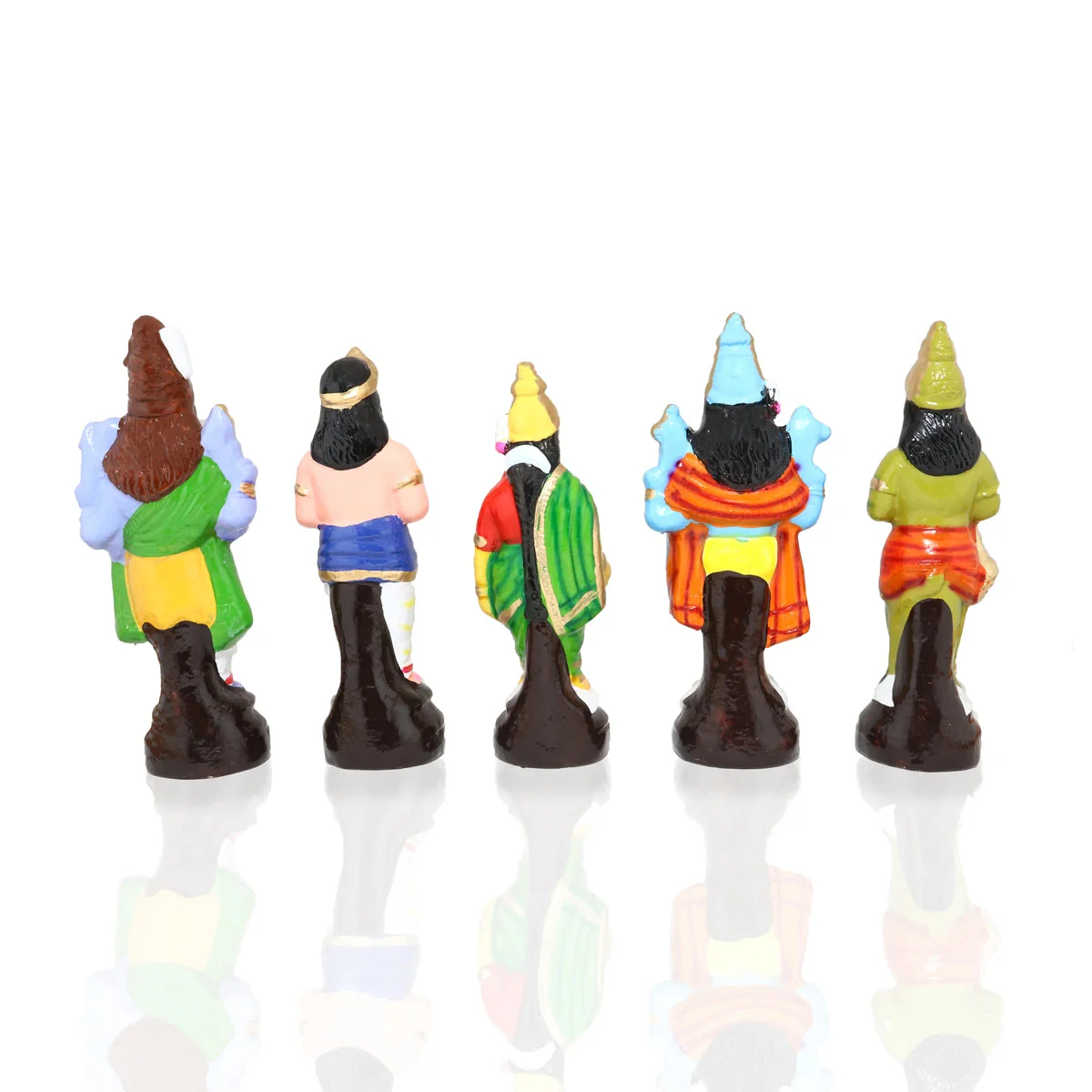 Srinivasa Kalyanam Clay Golu Bommai Set - 10 x 3.5 Inches | Giri Golu Doll/ Navaratri Golu Bomma/Gombe/Bommai - Image 3