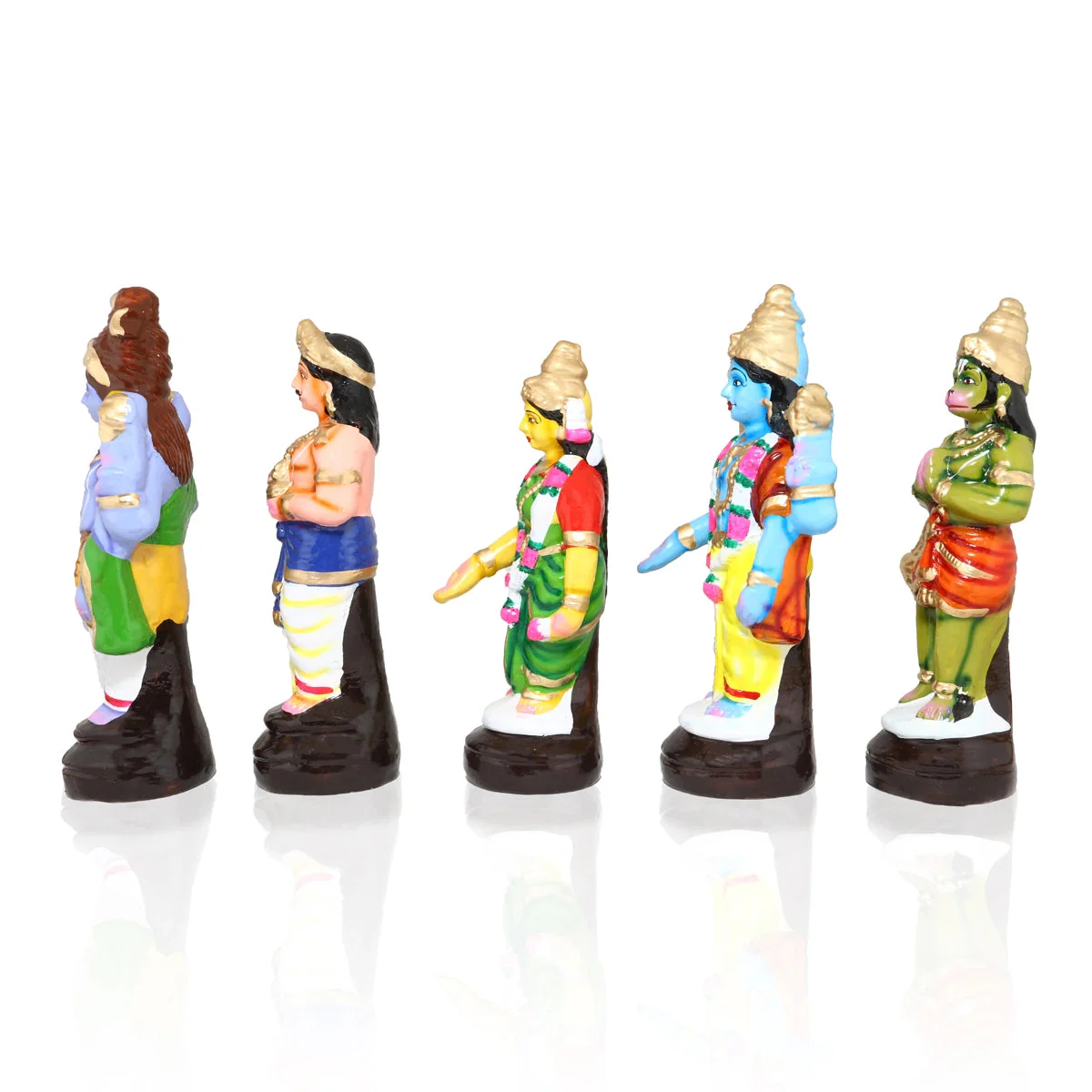 Srinivasa Kalyanam Clay Golu Bommai Set - 10 x 3.5 Inches | Giri Golu Doll/ Navaratri Golu Bomma/Gombe/Bommai - Image 4