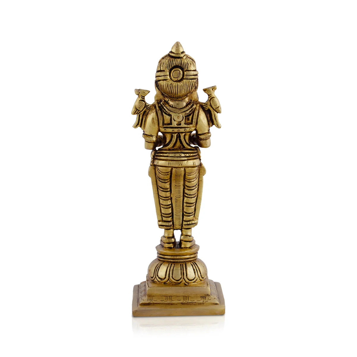 Standing Lady Deepam - 8 x 3 Inches | Antique Brass Vilakku/ Brass Lamp for Pooja/ 1.300 Kgs Approx - Image 5
