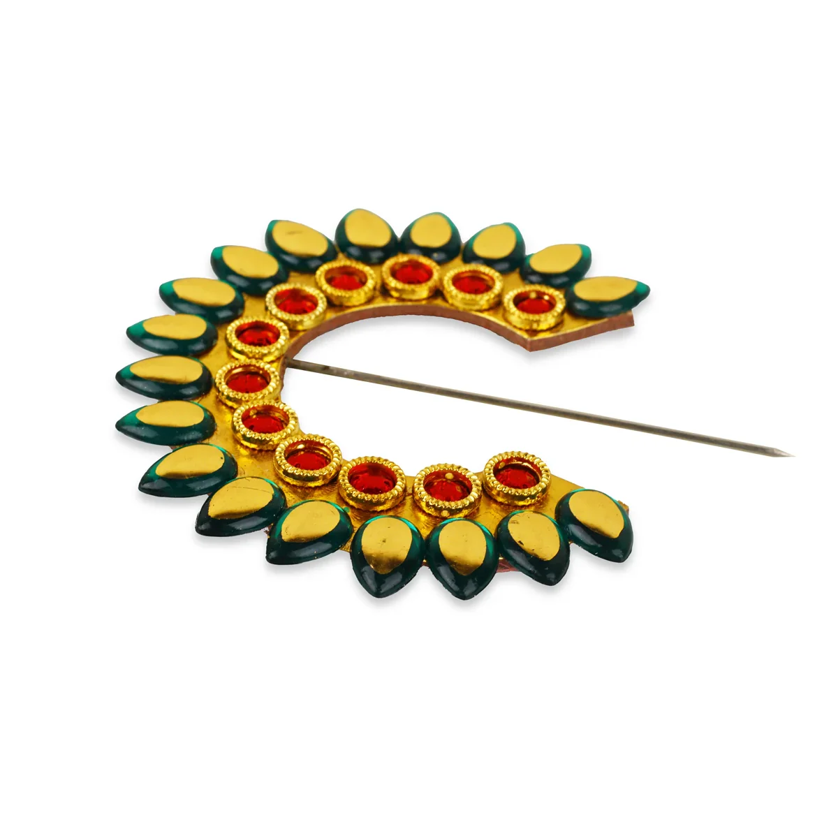 Stone Arch - 5 x 4.5 Inches | Artificial Flower Arch/ Hair Accessories for Deity - Image 4