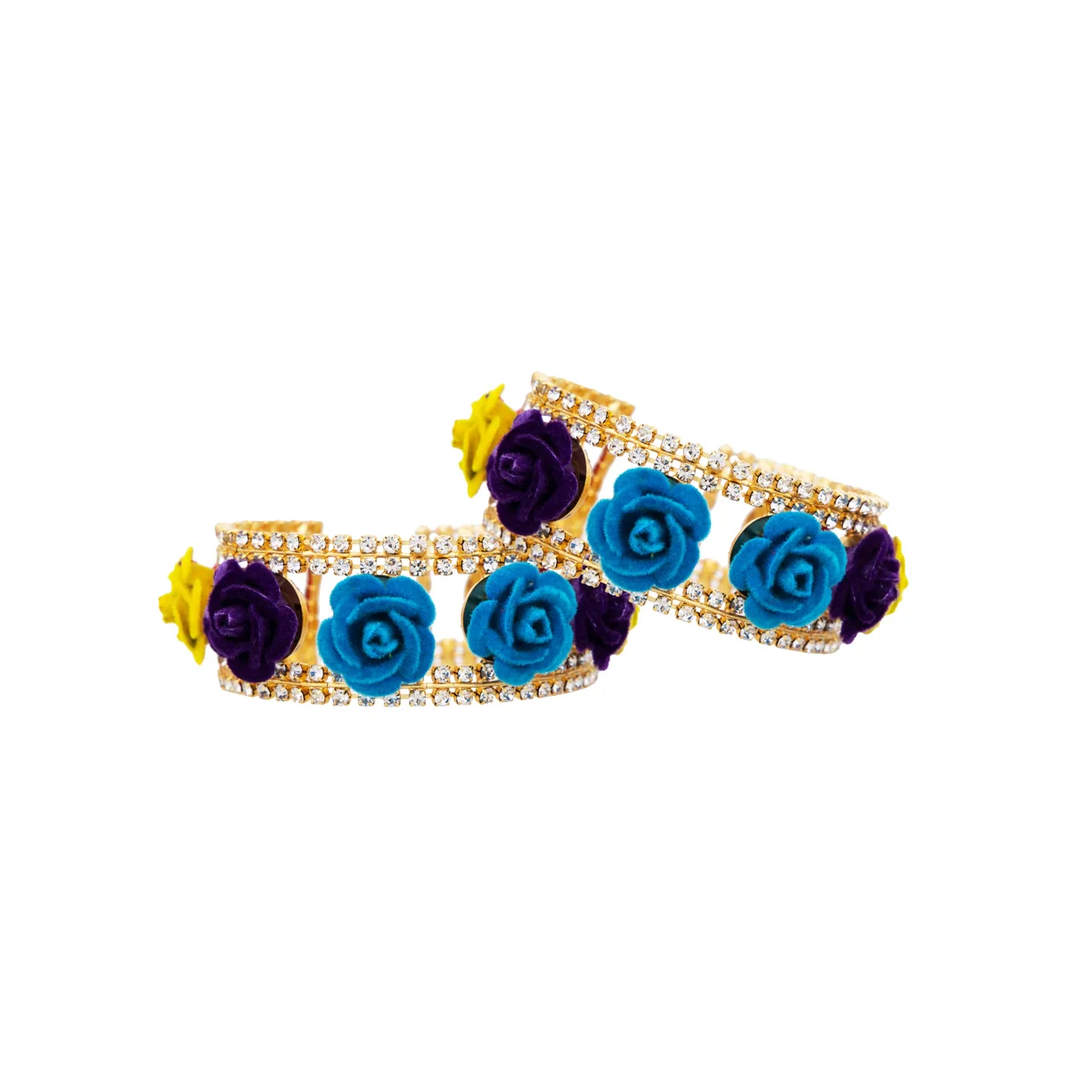 Stone Bangle Pair - 1.5 Inches | Stone Jewellery/ Stone Kada for Deity - Image 2