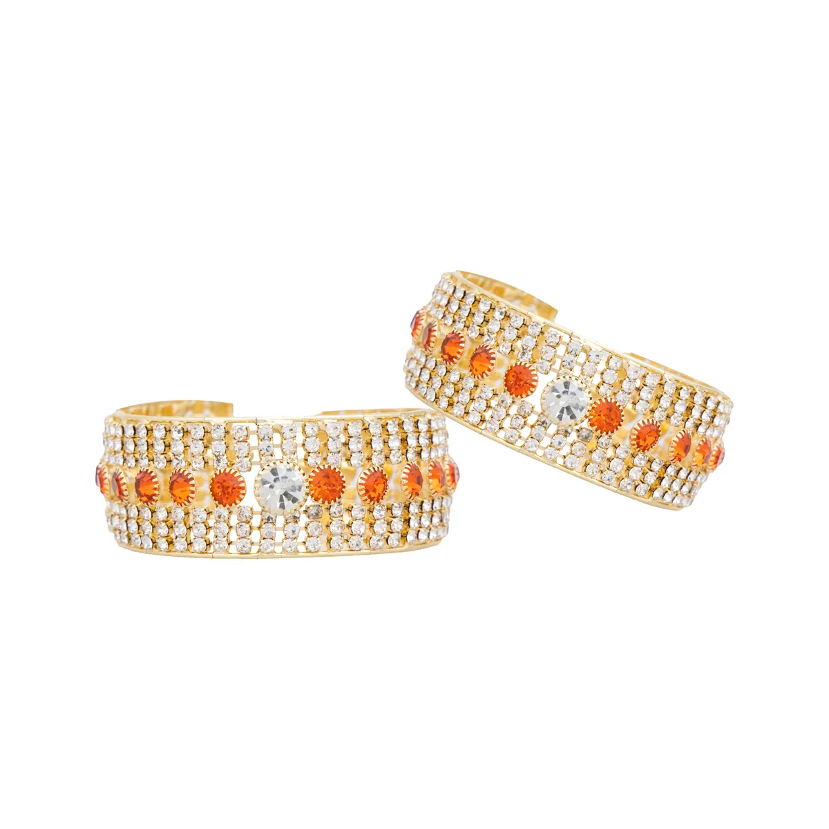 Stone Bangle Pair - 1.5 Inches | Stone Kada/ Stone Jewellery for Deity - Image 2