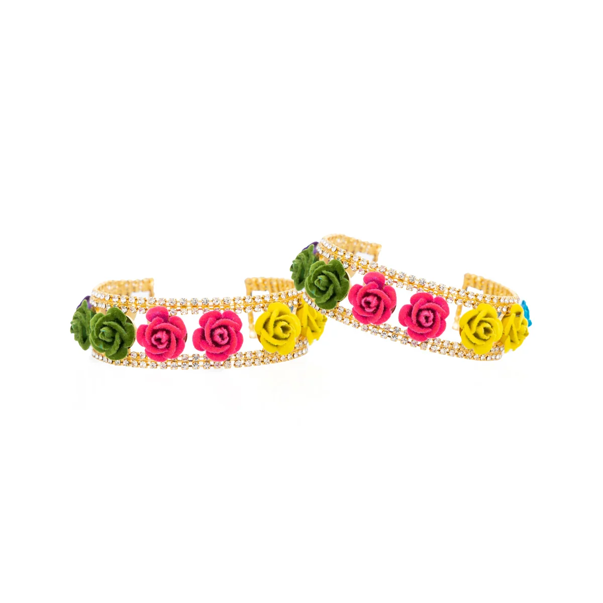 Stone Bangle Pair - 2 Inches | Stone Jewellery/ Stone Kada for Deity - Image 2