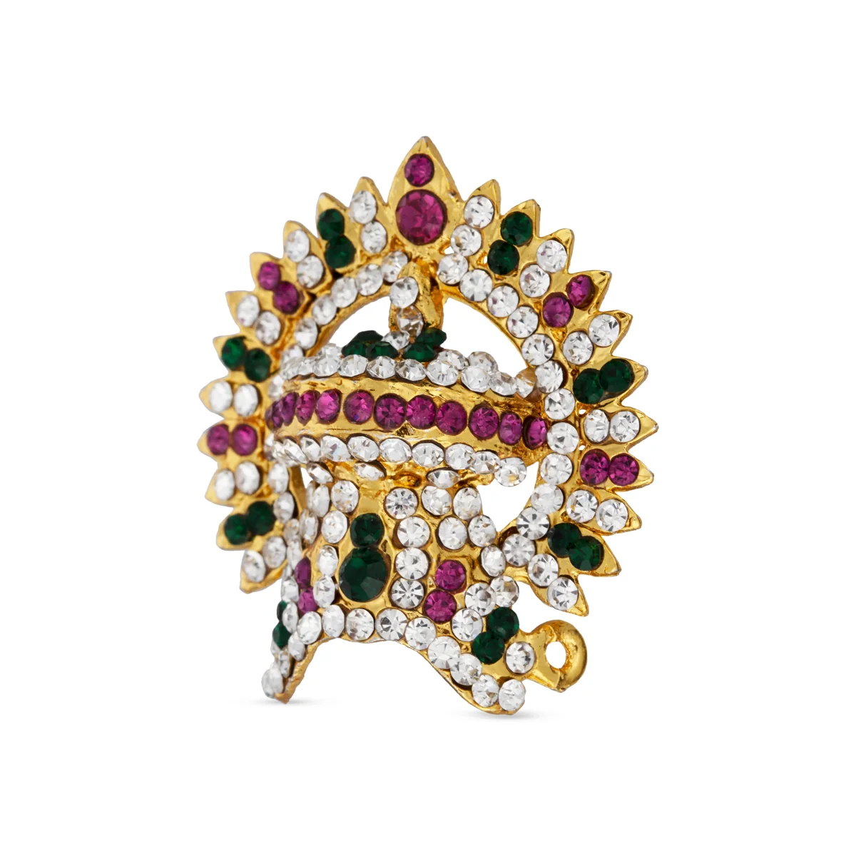 Stone Half Kireedam with Arch - 1.5 x 1 Inch | Stone Crown/ Mukut/ Half Stone Kiridam for Deity - Image 3