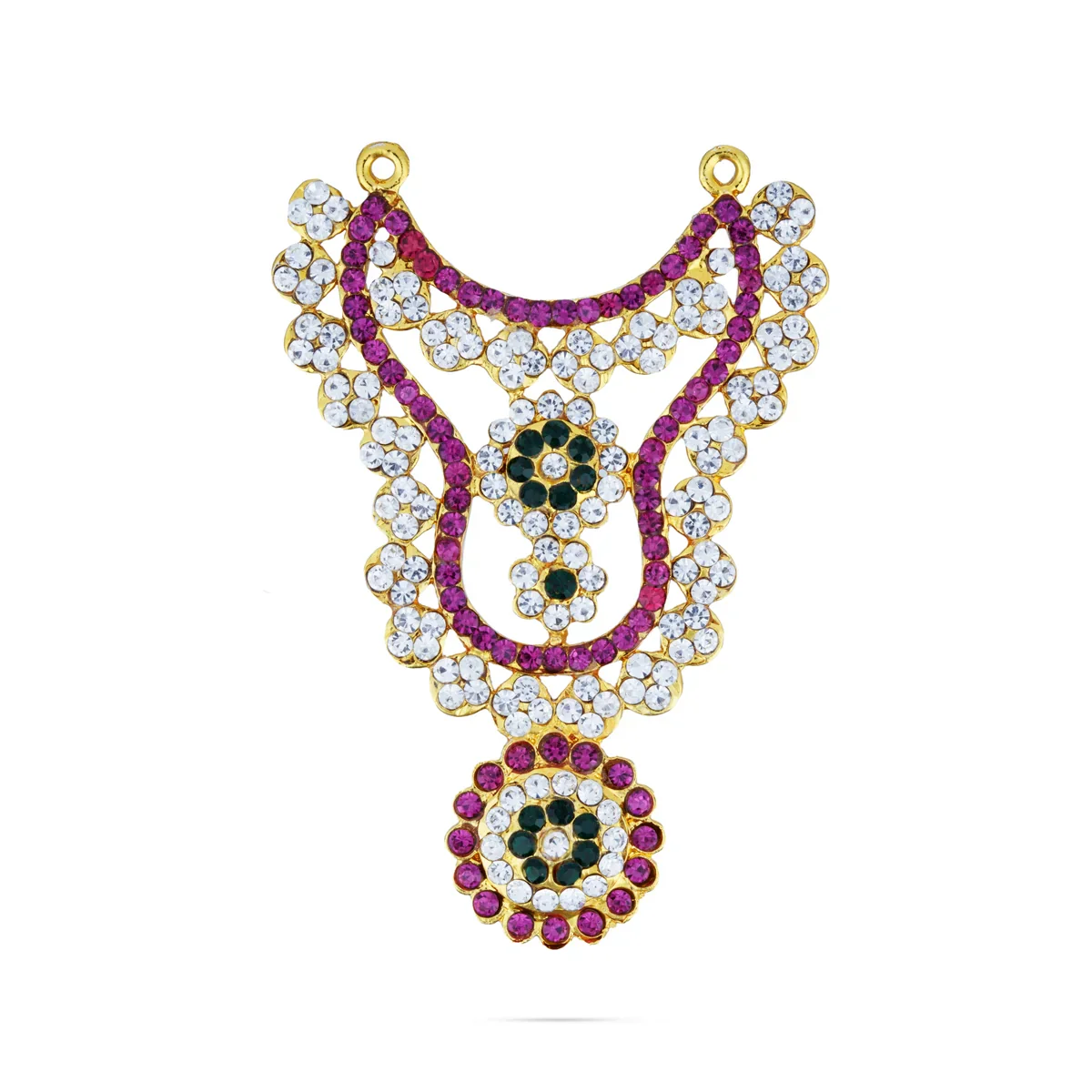 Stone Haram - 3 Inches | Multicolour Stone Jewellery/ Kabai Necklace for Deity